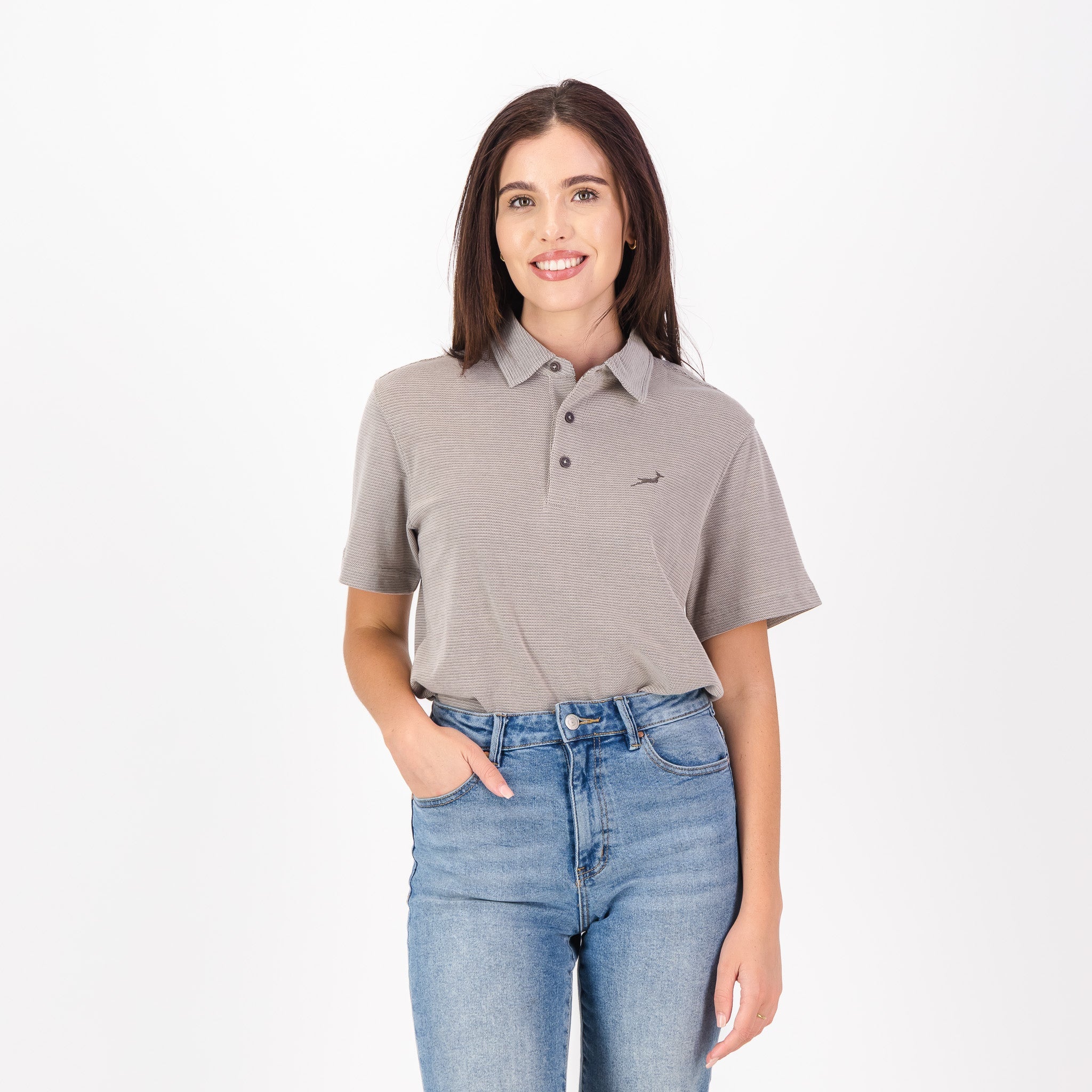 Springboks Pique Striper SS Polo - Tobacco Brown - Old School