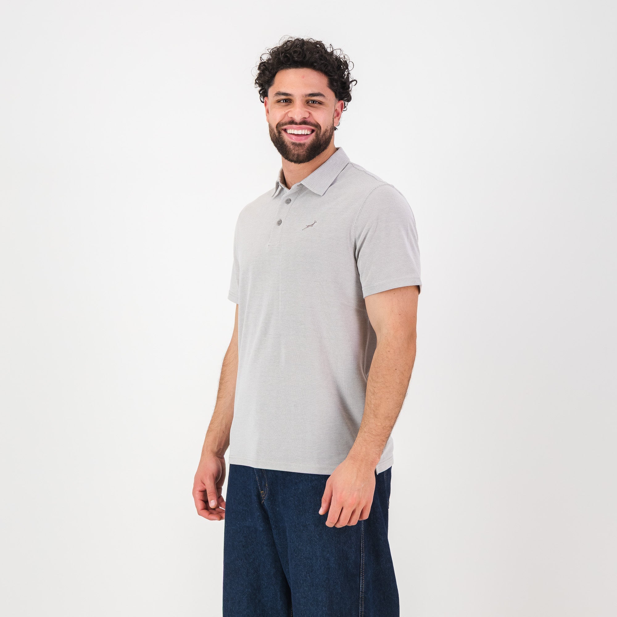 Springboks Pique Striper SS Polo - White - Old School