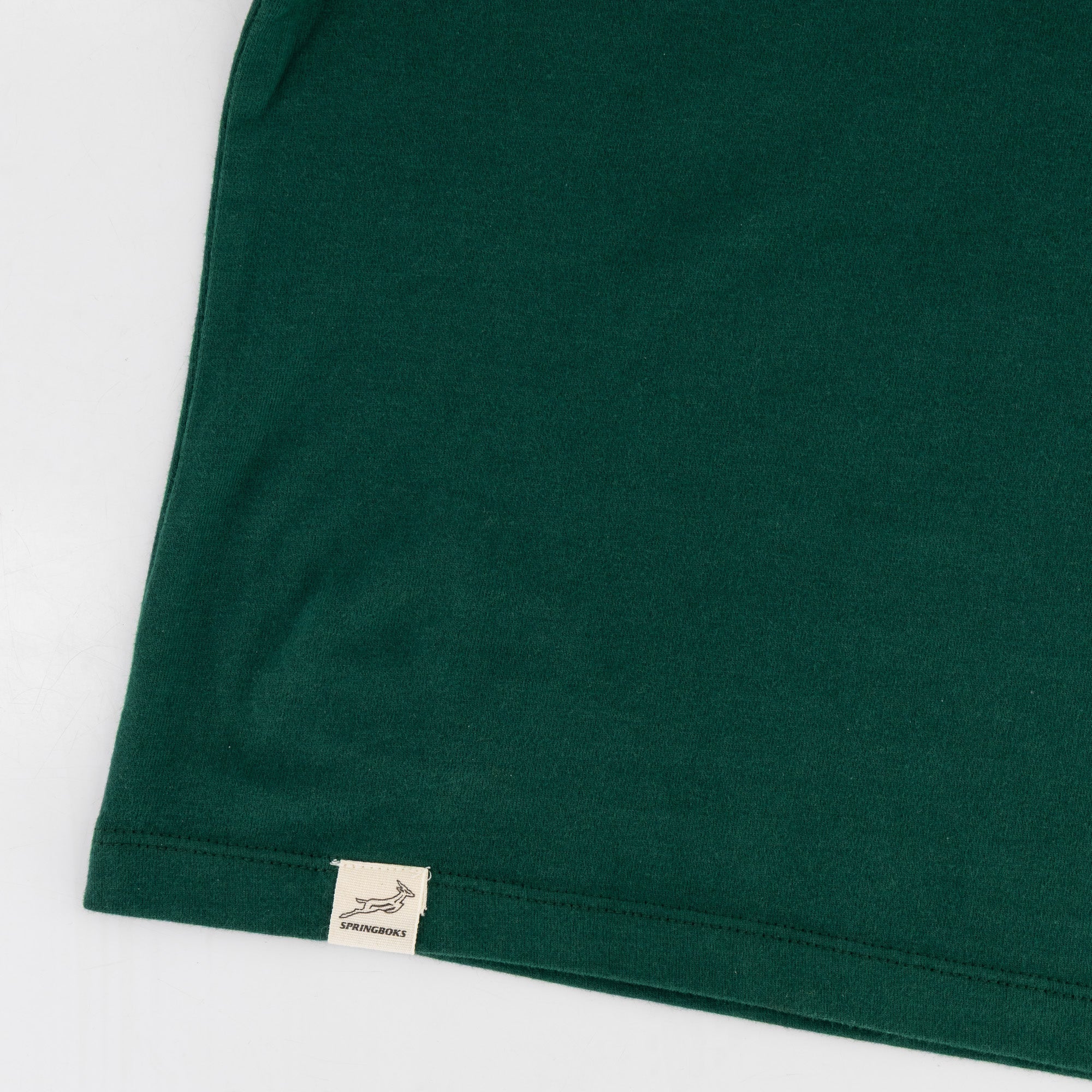 Springboks Ringer Crop Crew Tee - OS Green - Old School