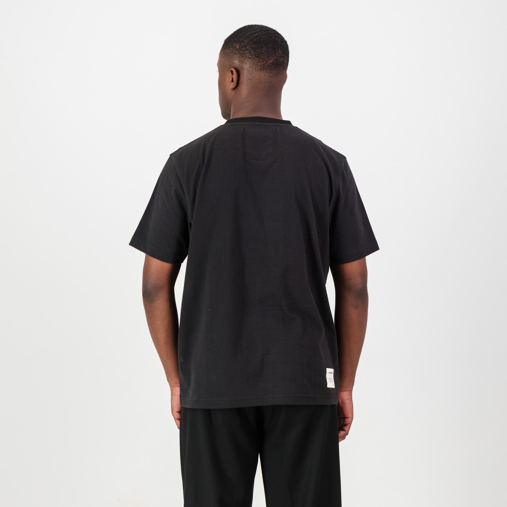 Springboks Shield Badge Regular Crew Tee - Black - Old School