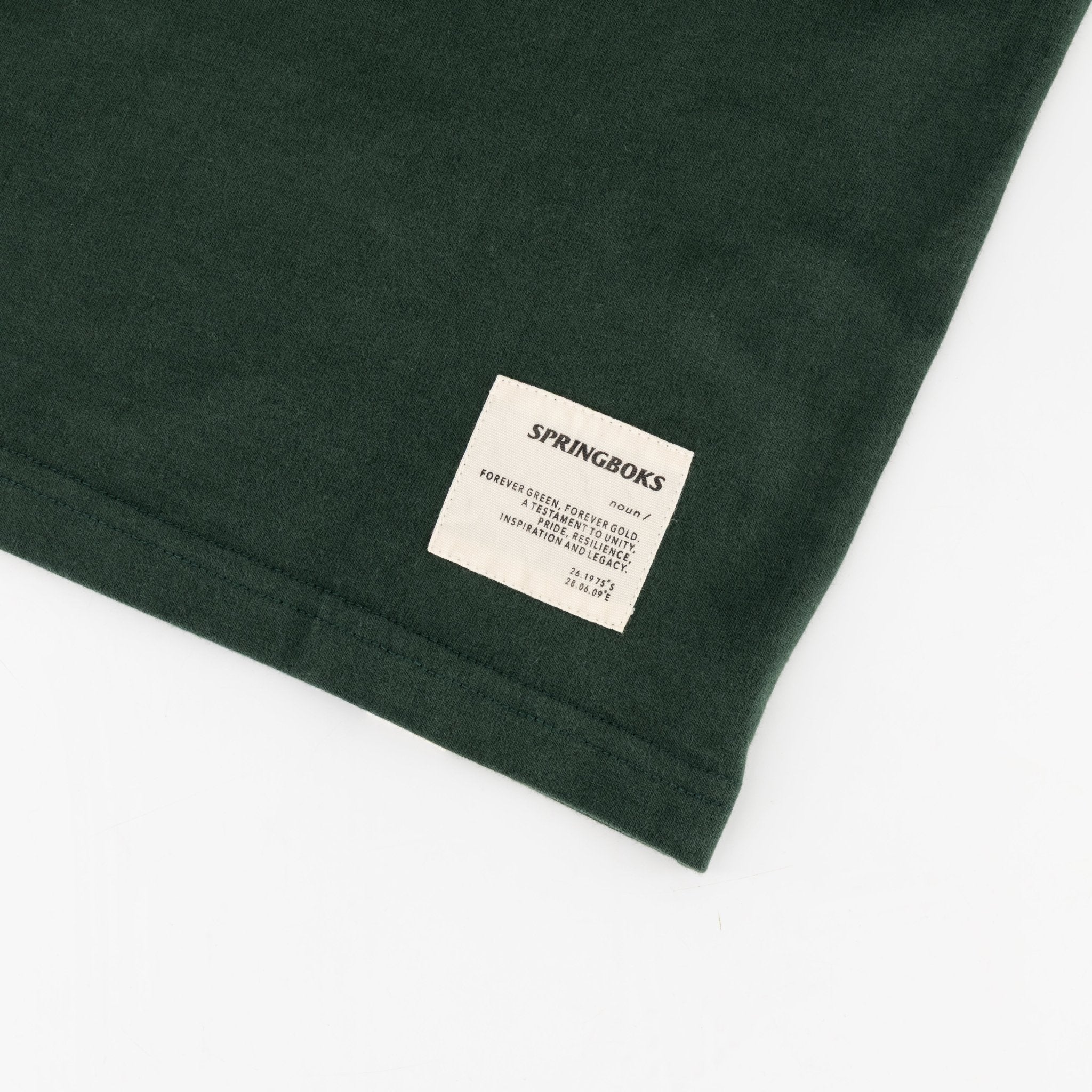 Springboks Shield Crew Tee - OS Green - Old School