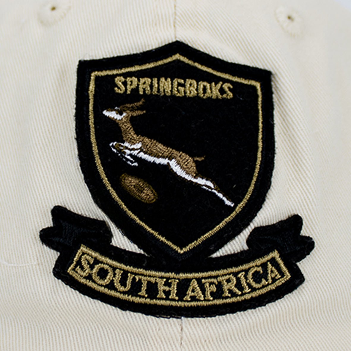 Springboks Shield Dad Cap - Ivory - Old School