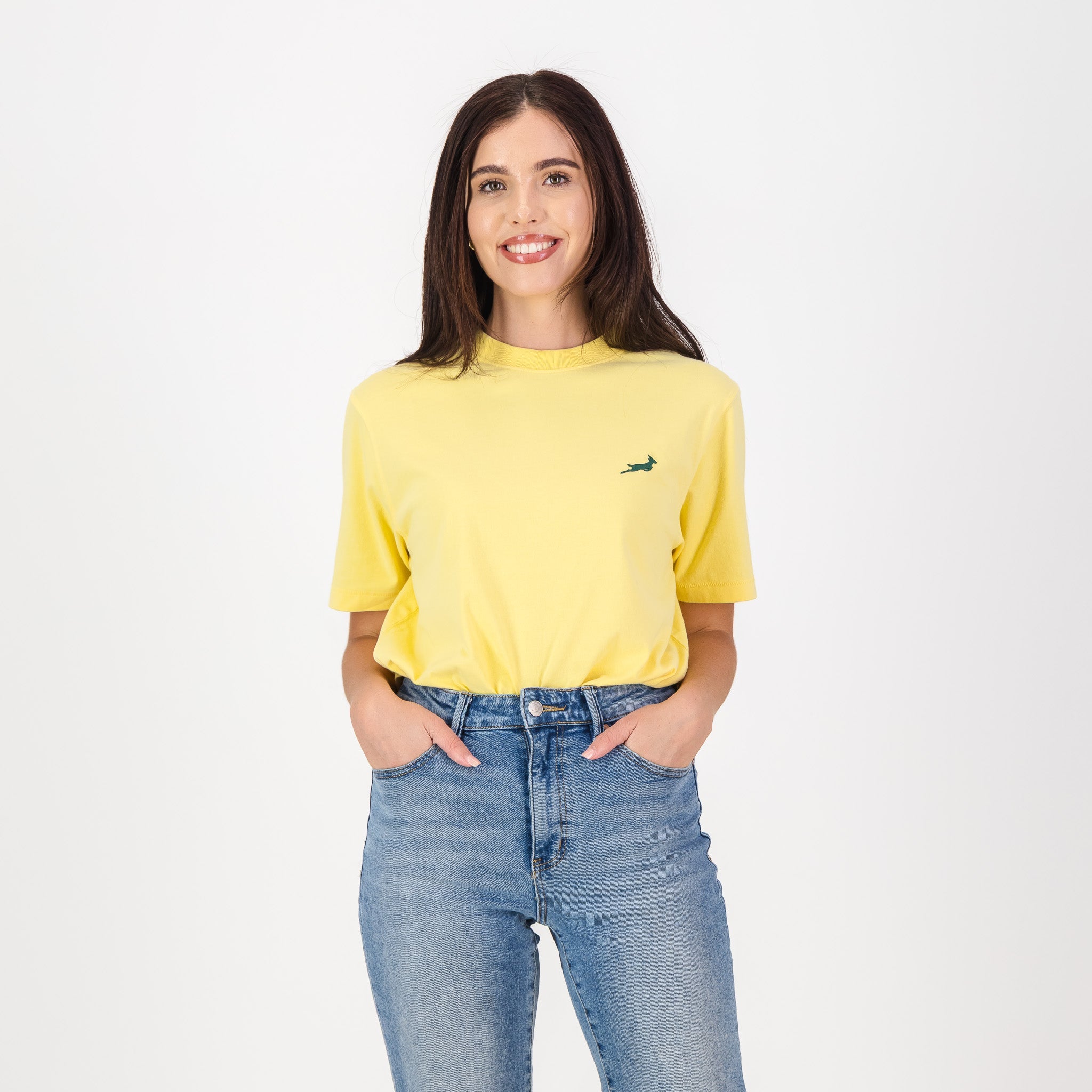 Springboks SML Bok HS Regular Crew Tee - Sunshine - Old School