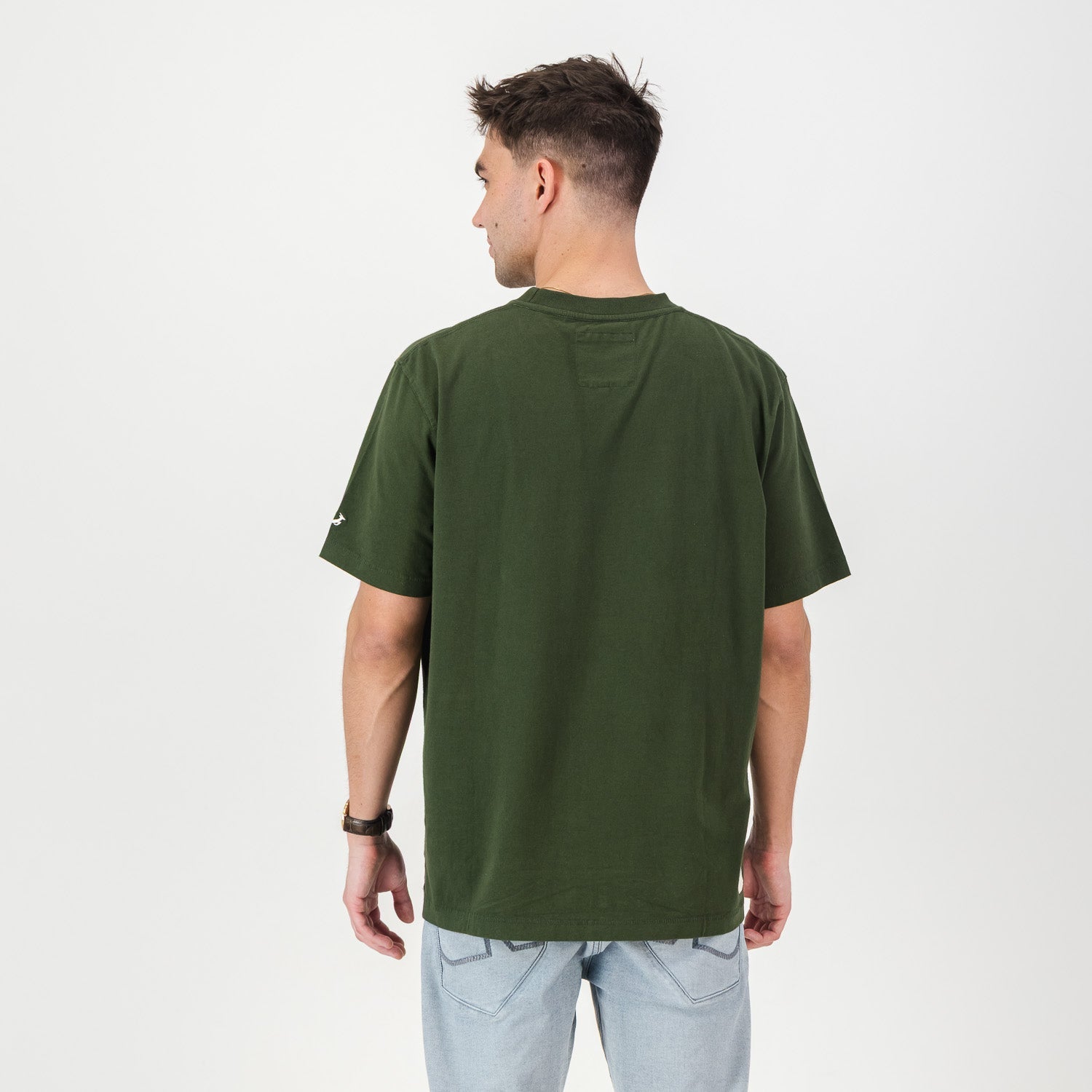 Springboks SML EMB Bok Regular Crew Tee - OS Green - Old School