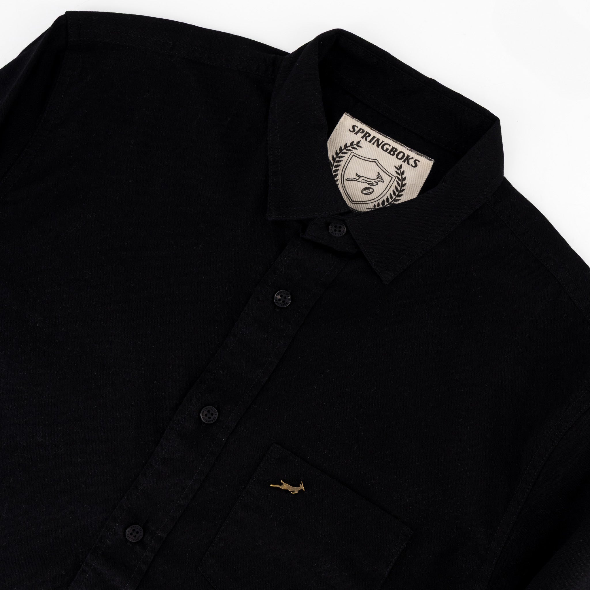 Springboks Tailored LS Oxford Shirt - Black - Old School