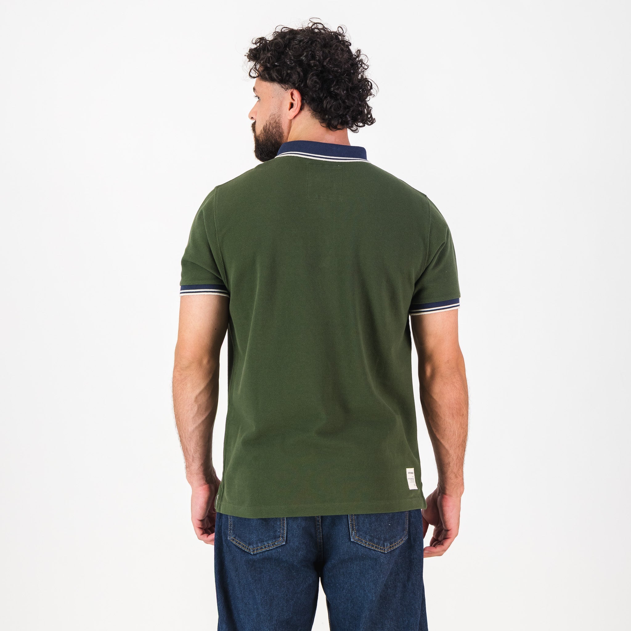 Springboks Tipped SS Polo - Military Olive - Old School