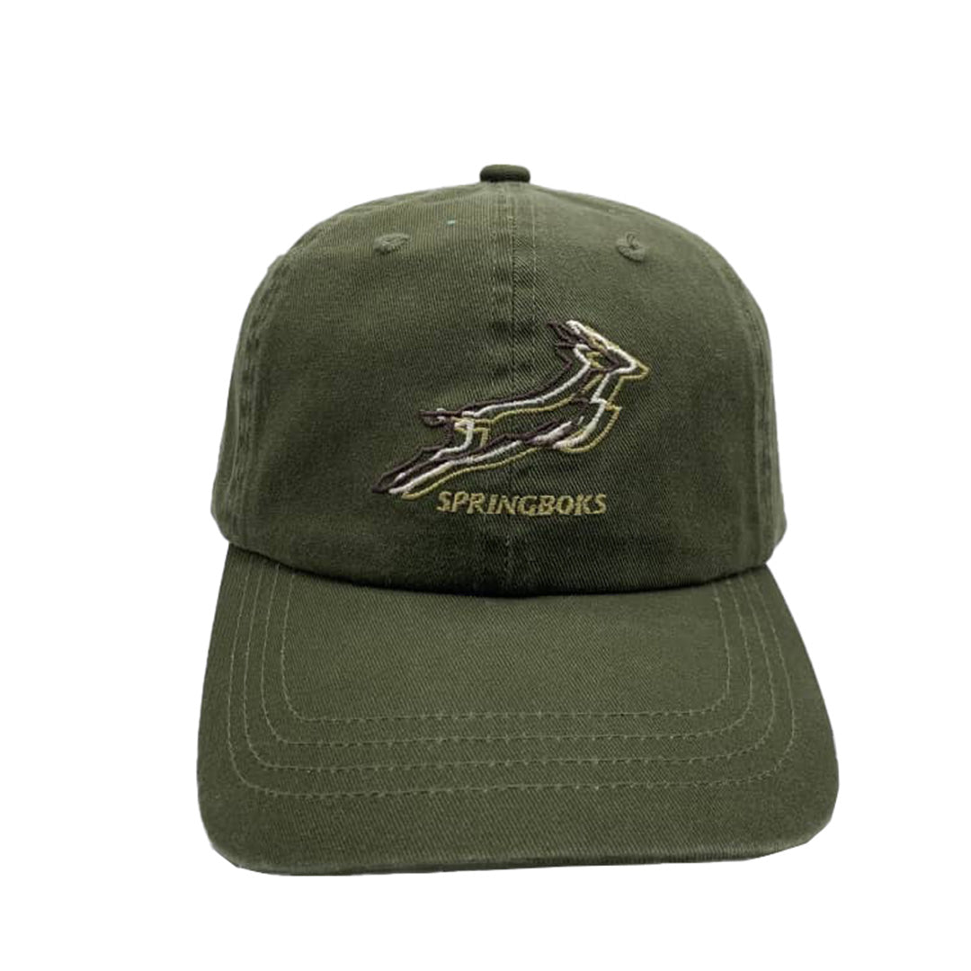 Springboks Triple Bok Dad Cap - Military Olive - Old School