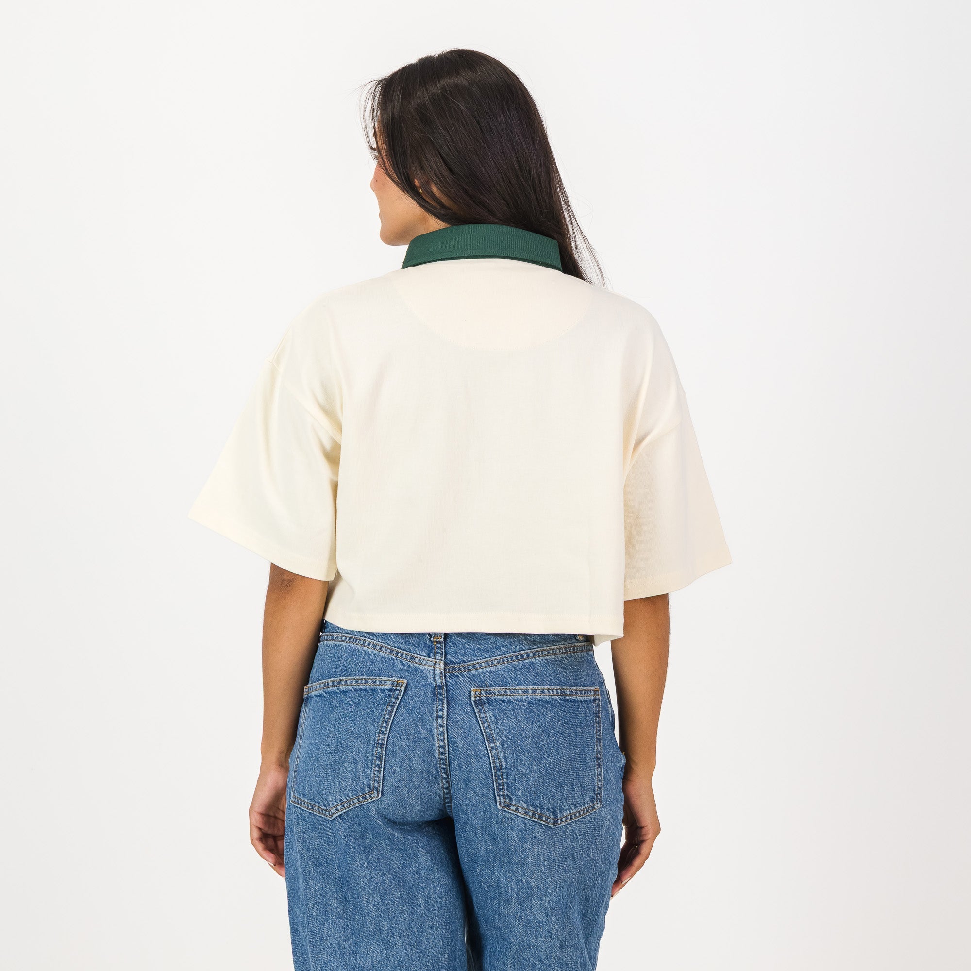 Springboks Twill Hoop SS Crop Rugby Jersey - Sugar Sizzle - Old School