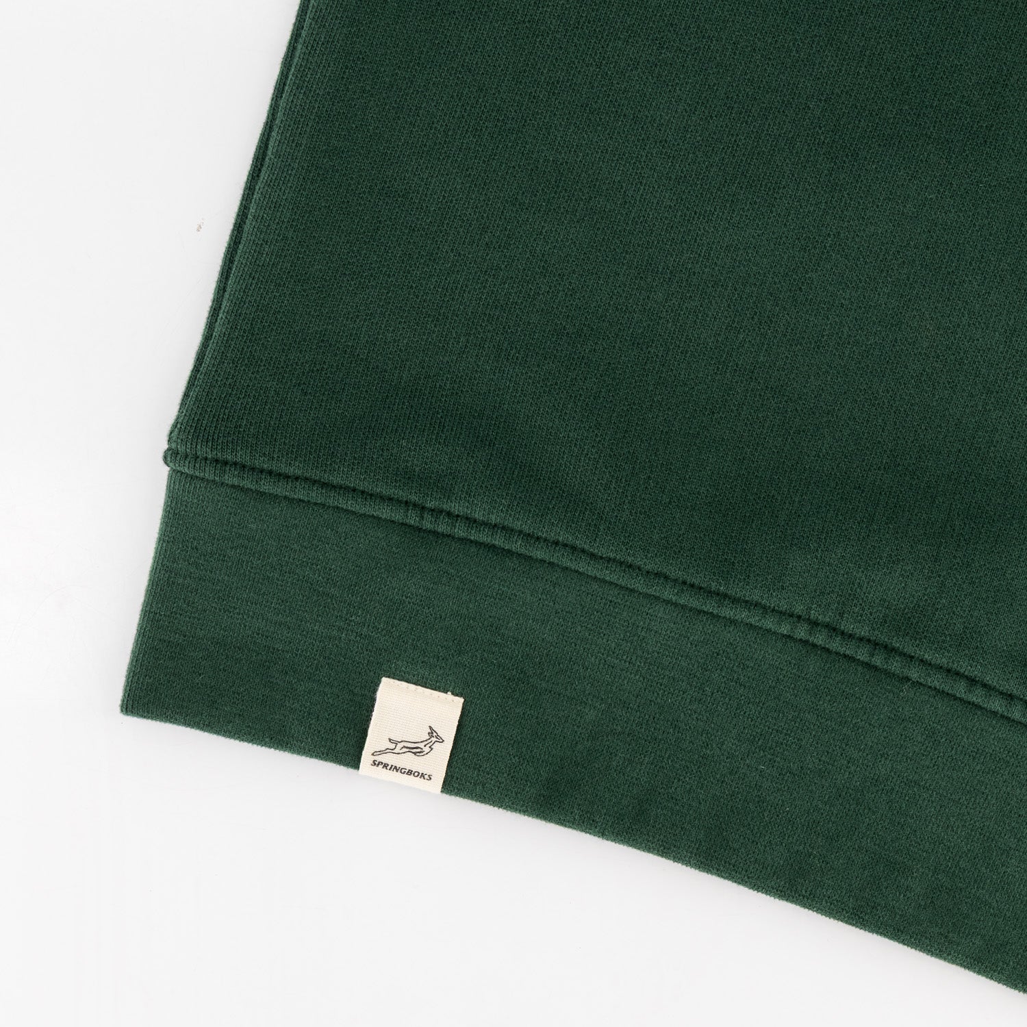 Springboks Twill SLV Quarter Zip Sweat - OS Green - Old School