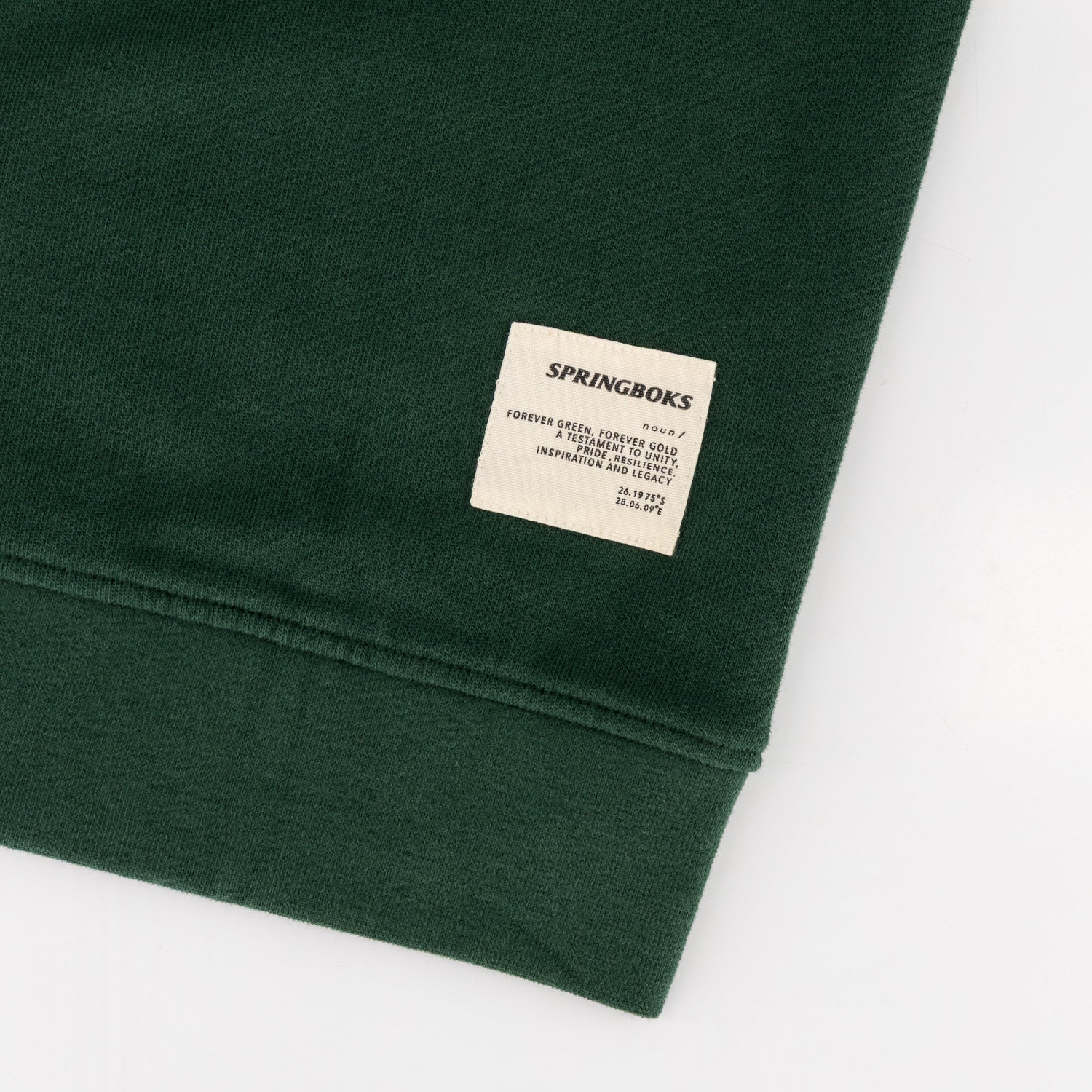 Springboks Twill SLV Quarter Zip Sweat - OS Green - Old School