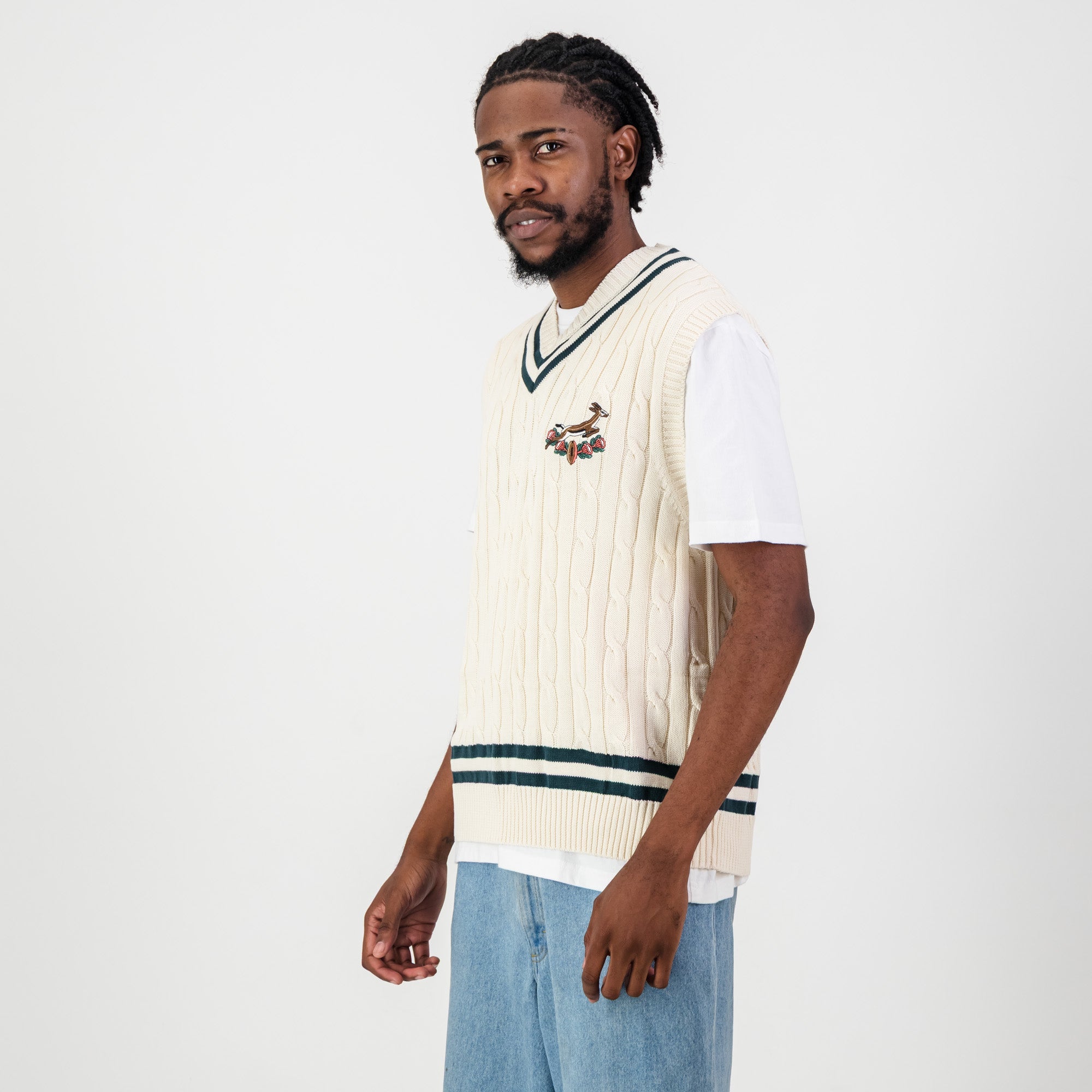 Springboks Vest Knit - Ivory - Old School