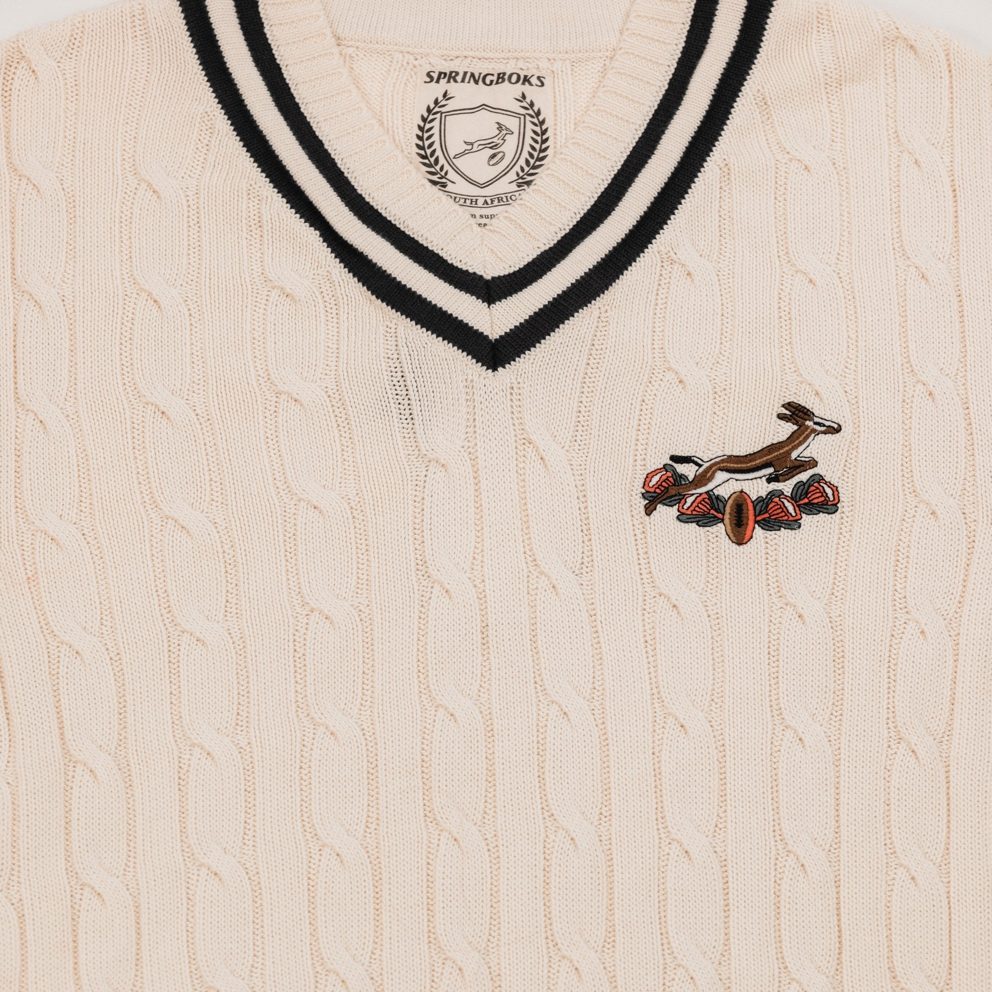 Springboks Vest Knit - Ivory - Old School