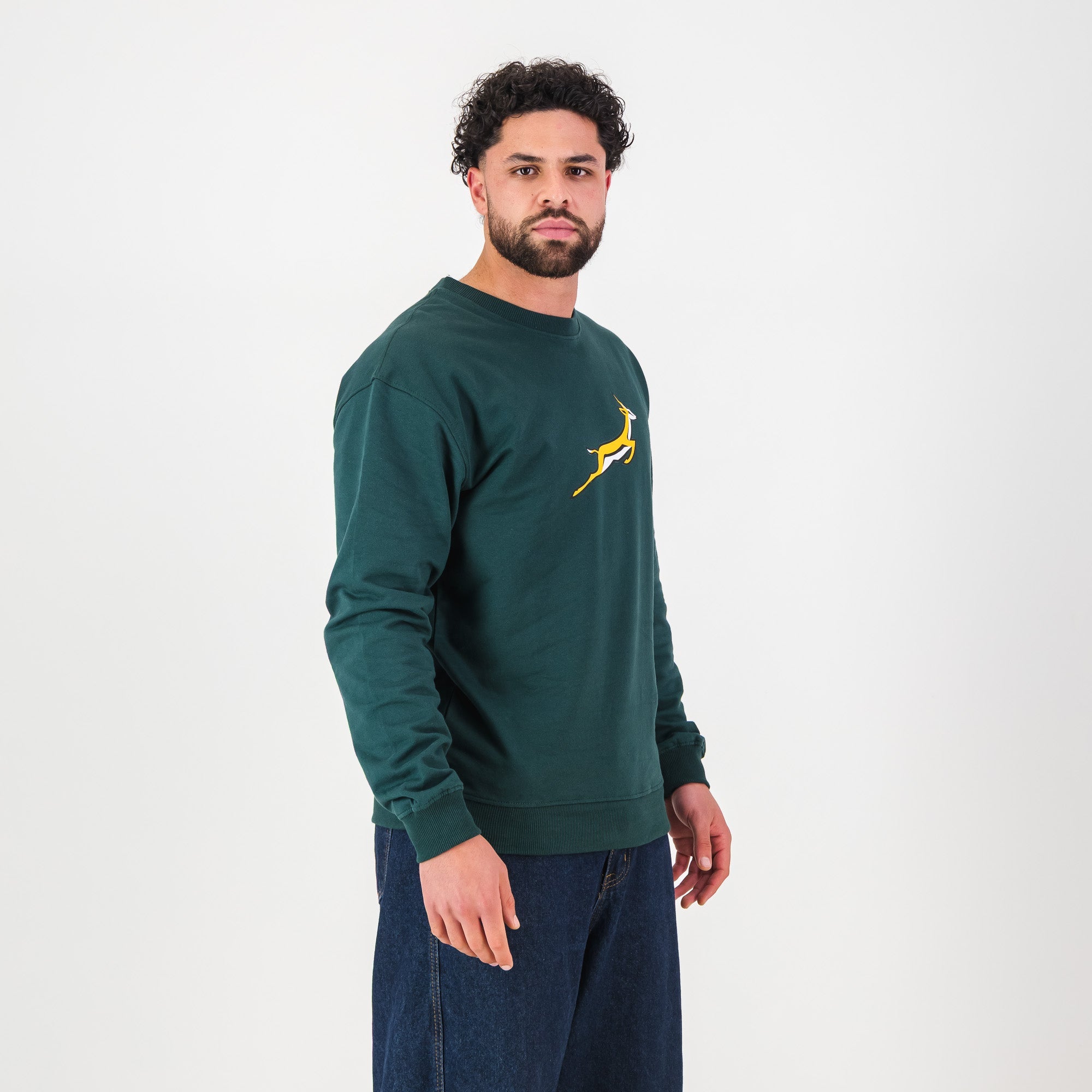 Springboks WL Crew Neck Sweat - OS Green - Old School