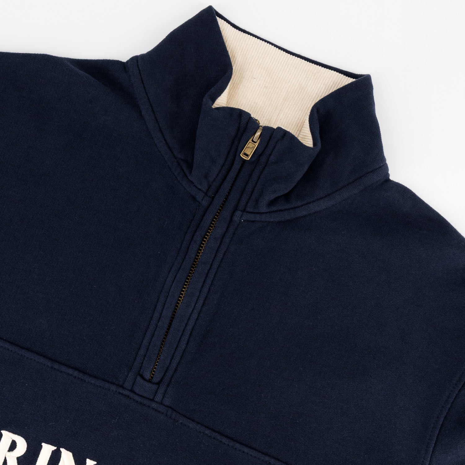 Springboks Word Quarter Zip Sweat - Navy - Old School
