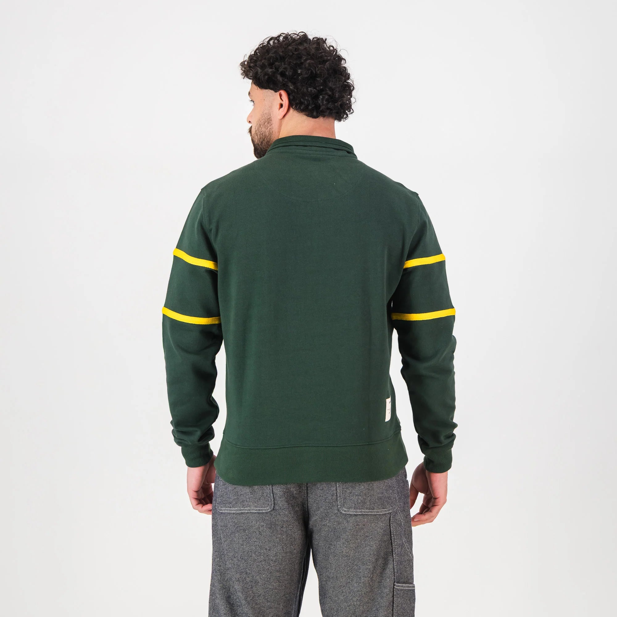 Springboks Twill Hoop Quarter Zip Sweat - OS Green