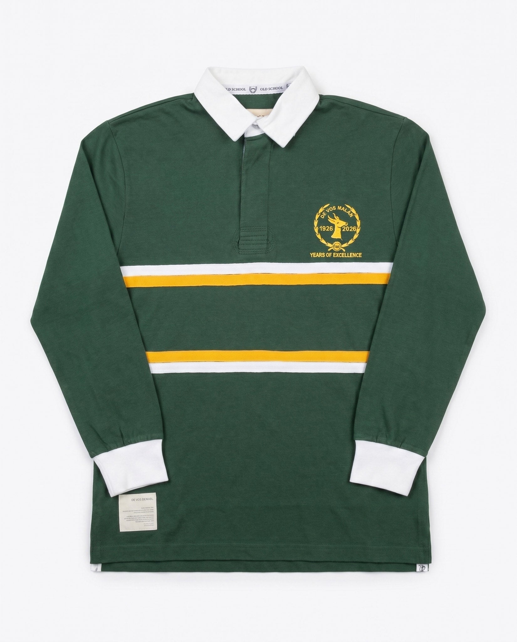 Schools De Vos Malan  Long Sleeve Rugby Jersey Cut & Sew Green