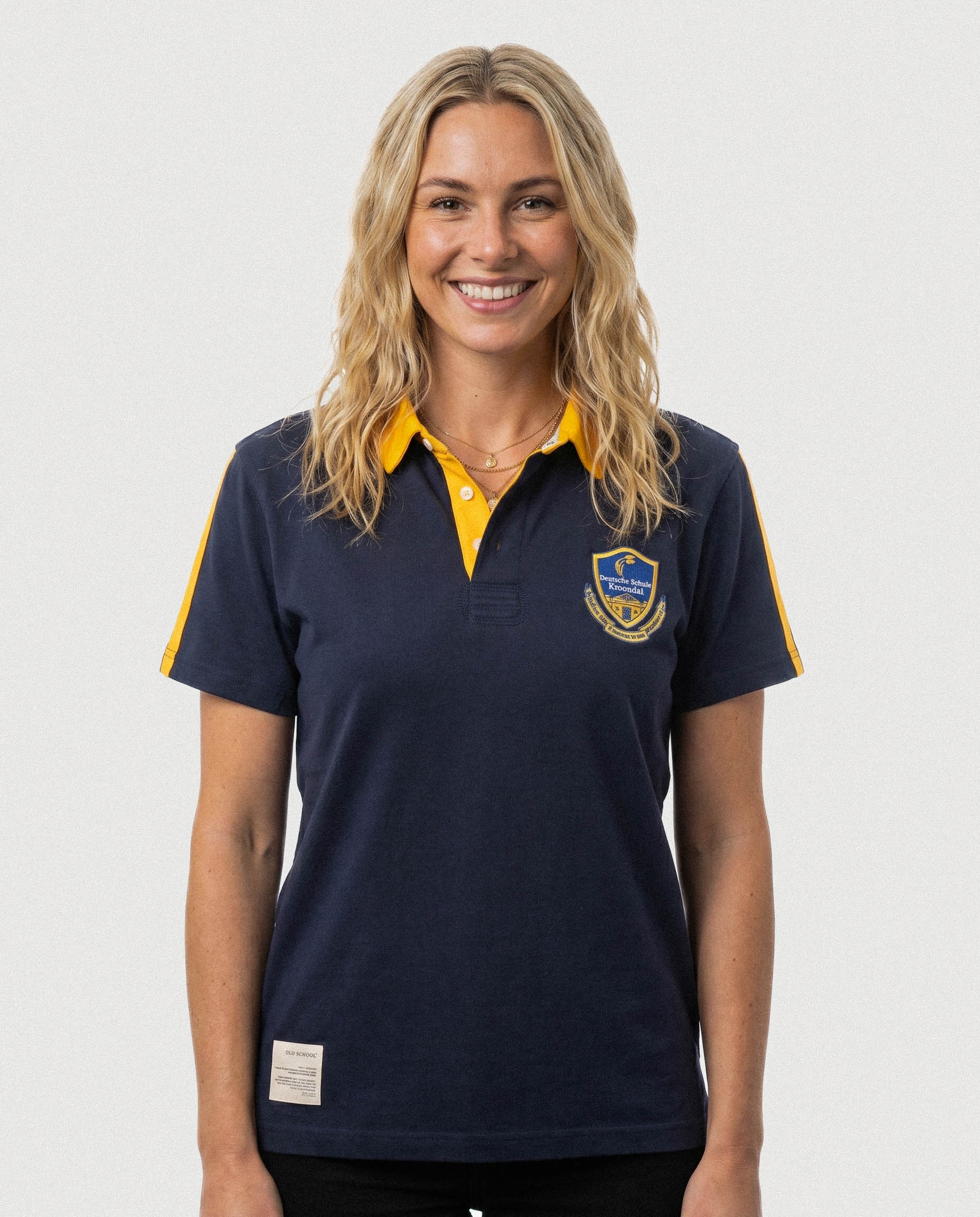 Schools Deutsche Schule Kroondal Short Sleeve Rugby Jersey Cut & Sew Navy
