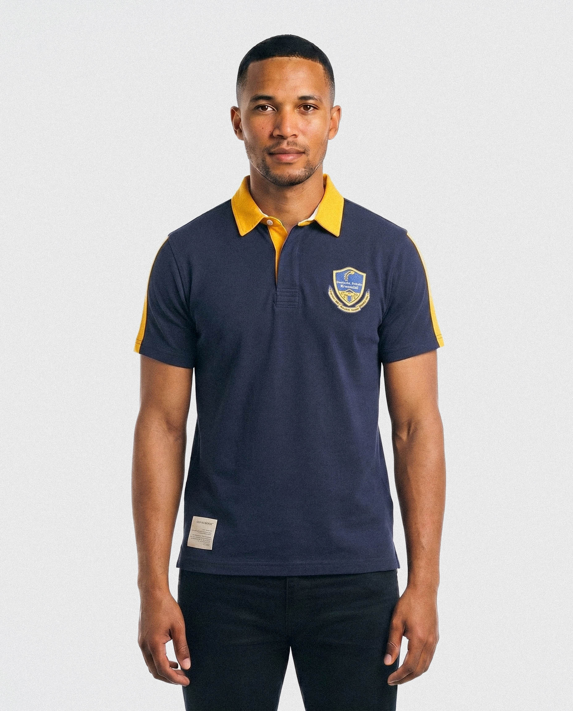 Schools Deutsche Schule Kroondal Short Sleeve Rugby Jersey Cut & Sew Navy