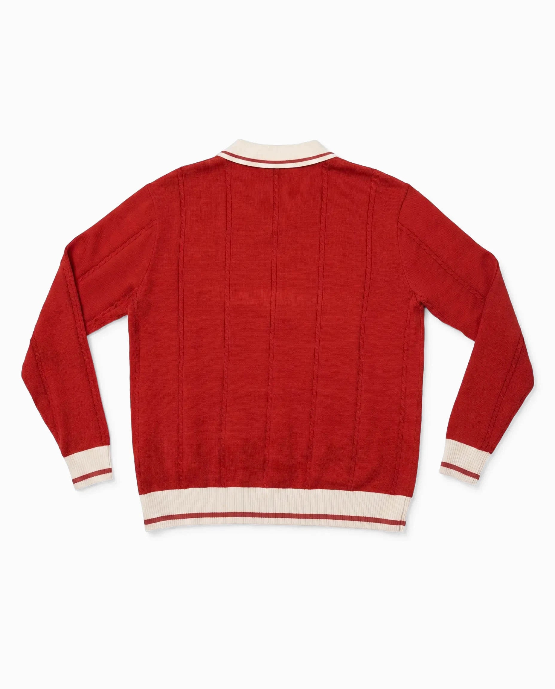 Liverpool Cable LS Knit Red