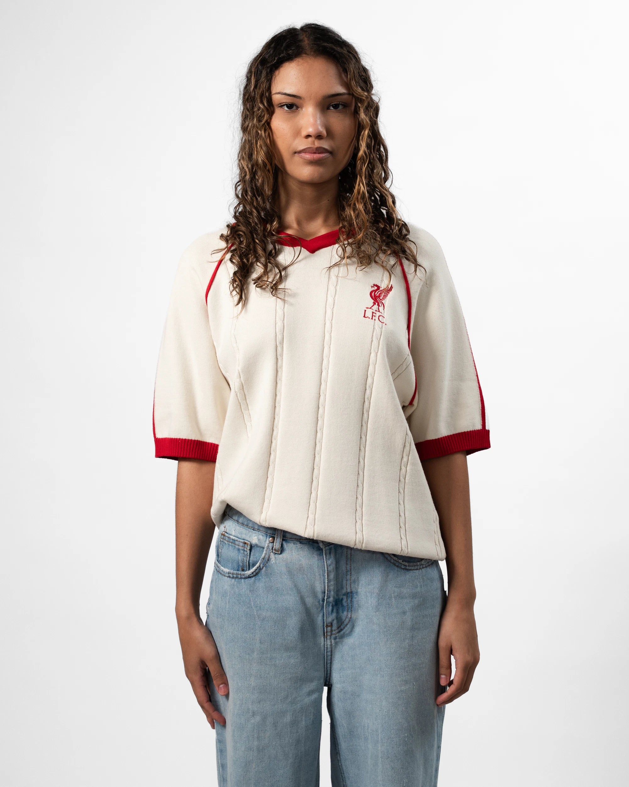Liverpool Knit SS Polo Ecru