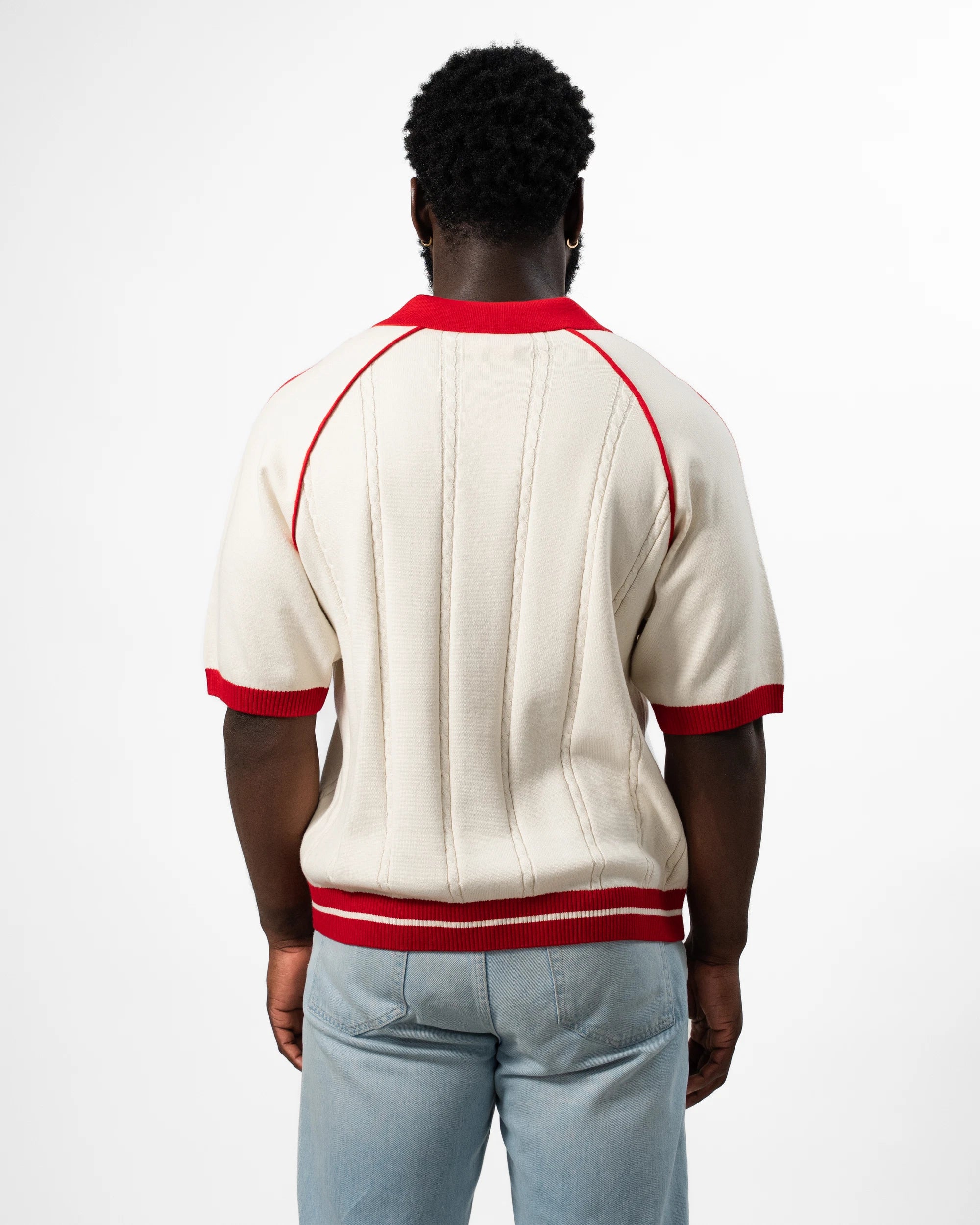 Liverpool Knit SS Polo Ecru