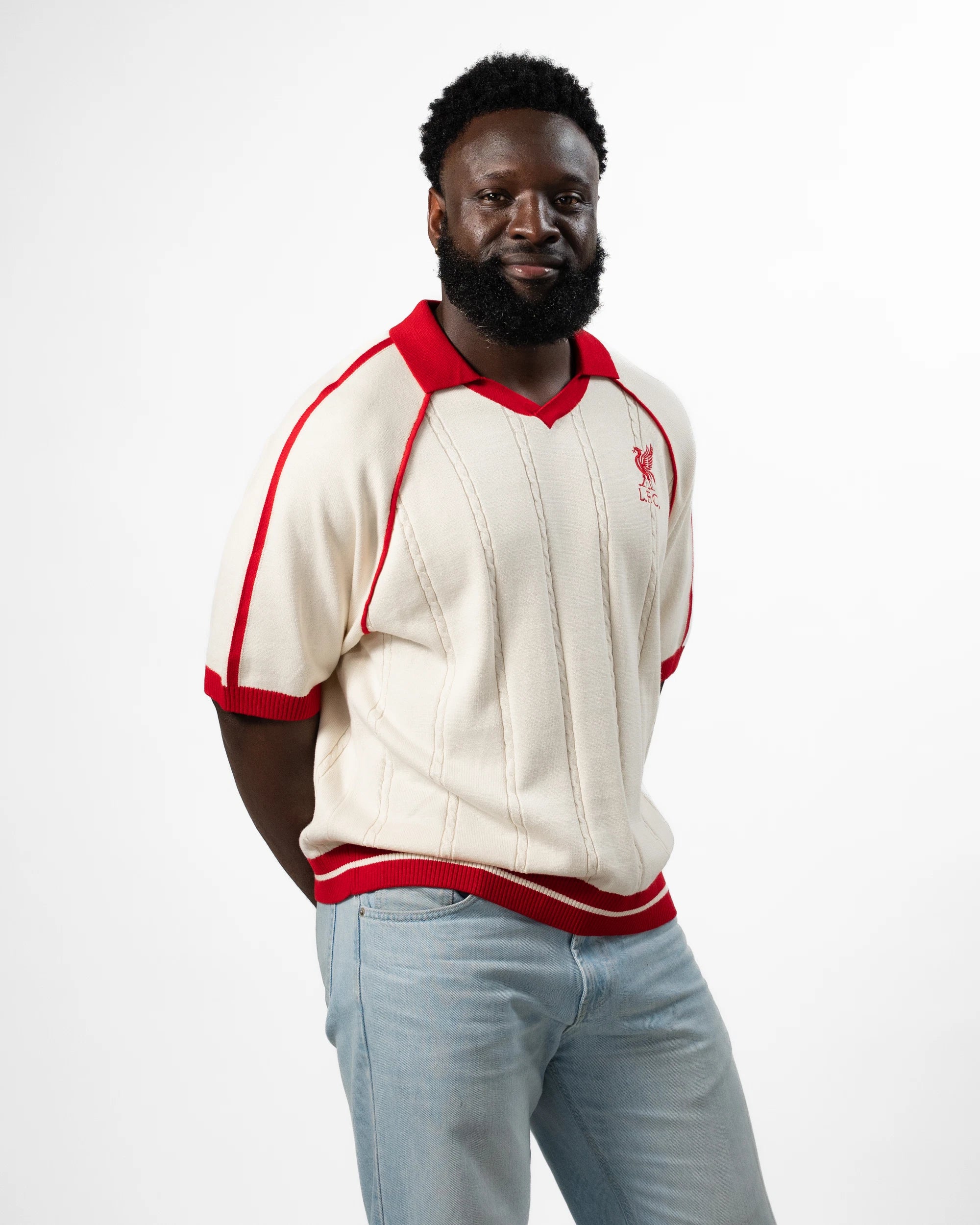 Liverpool Knit SS Polo Ecru
