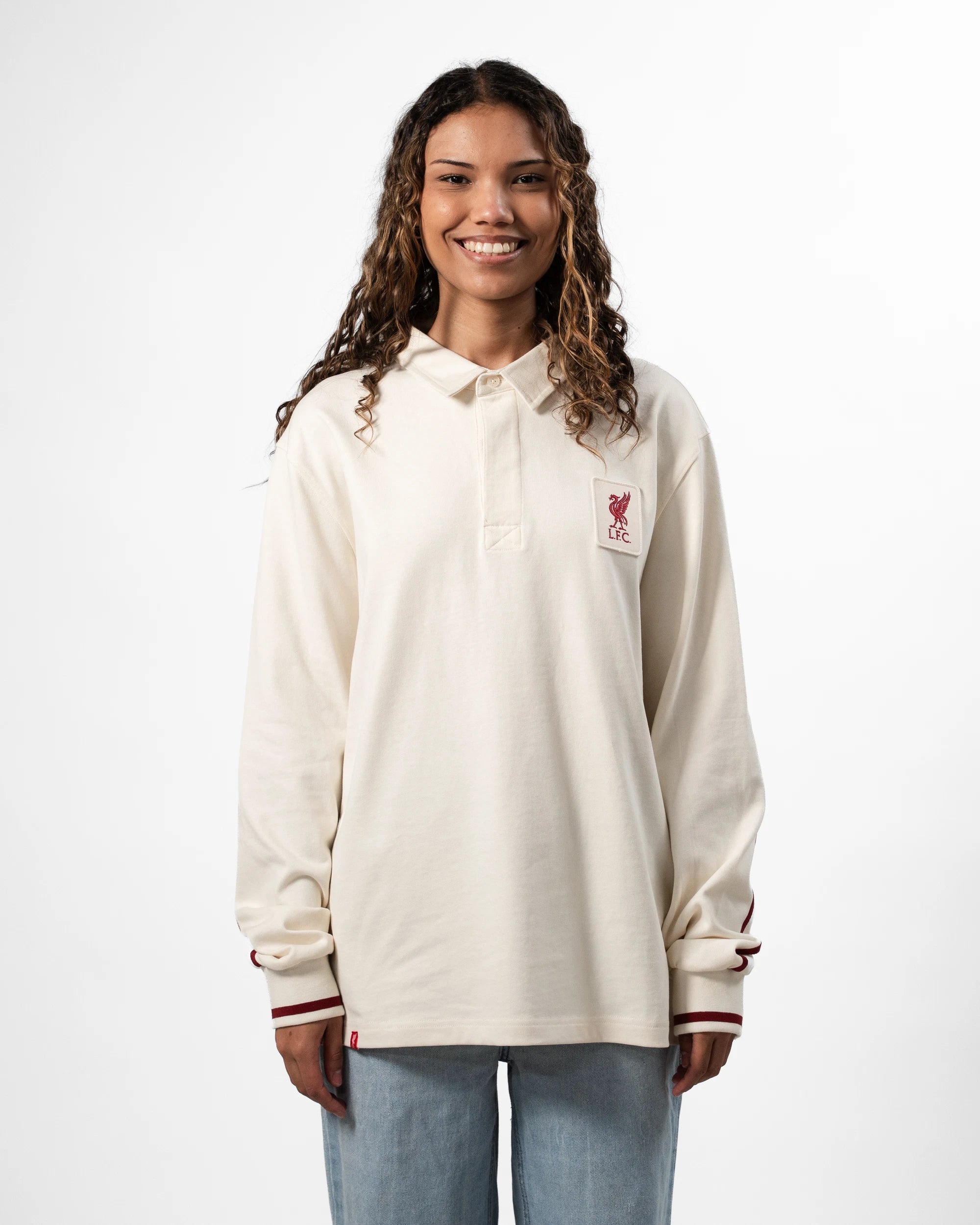 Liverpool LS Football Jersey Ecru