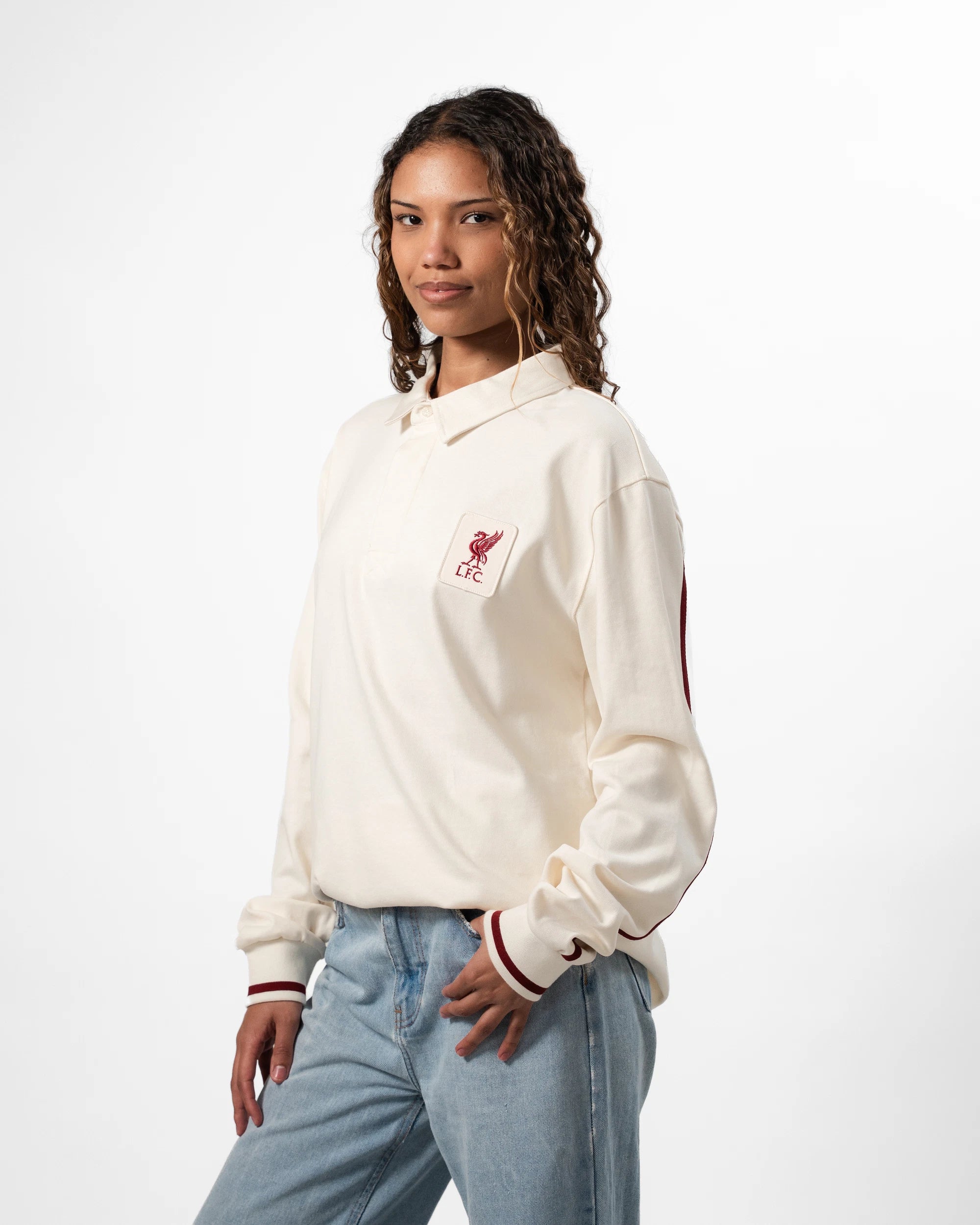 Liverpool LS Football Jersey Ecru