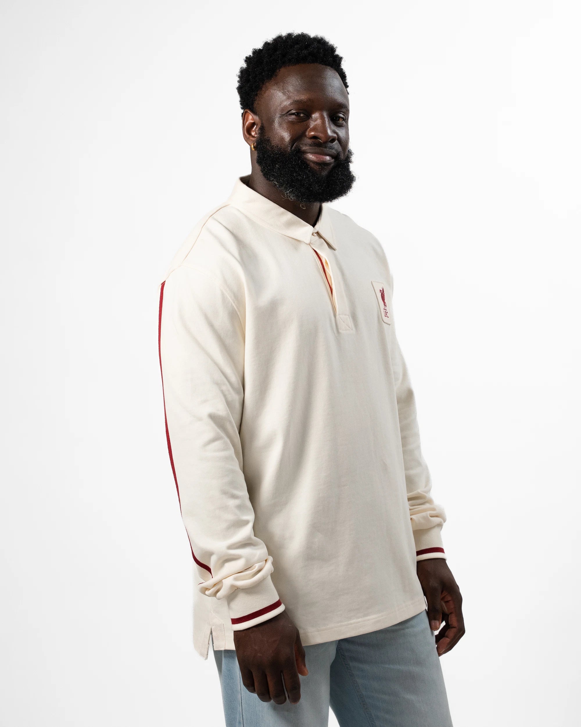 Liverpool LS Football Jersey Ecru
