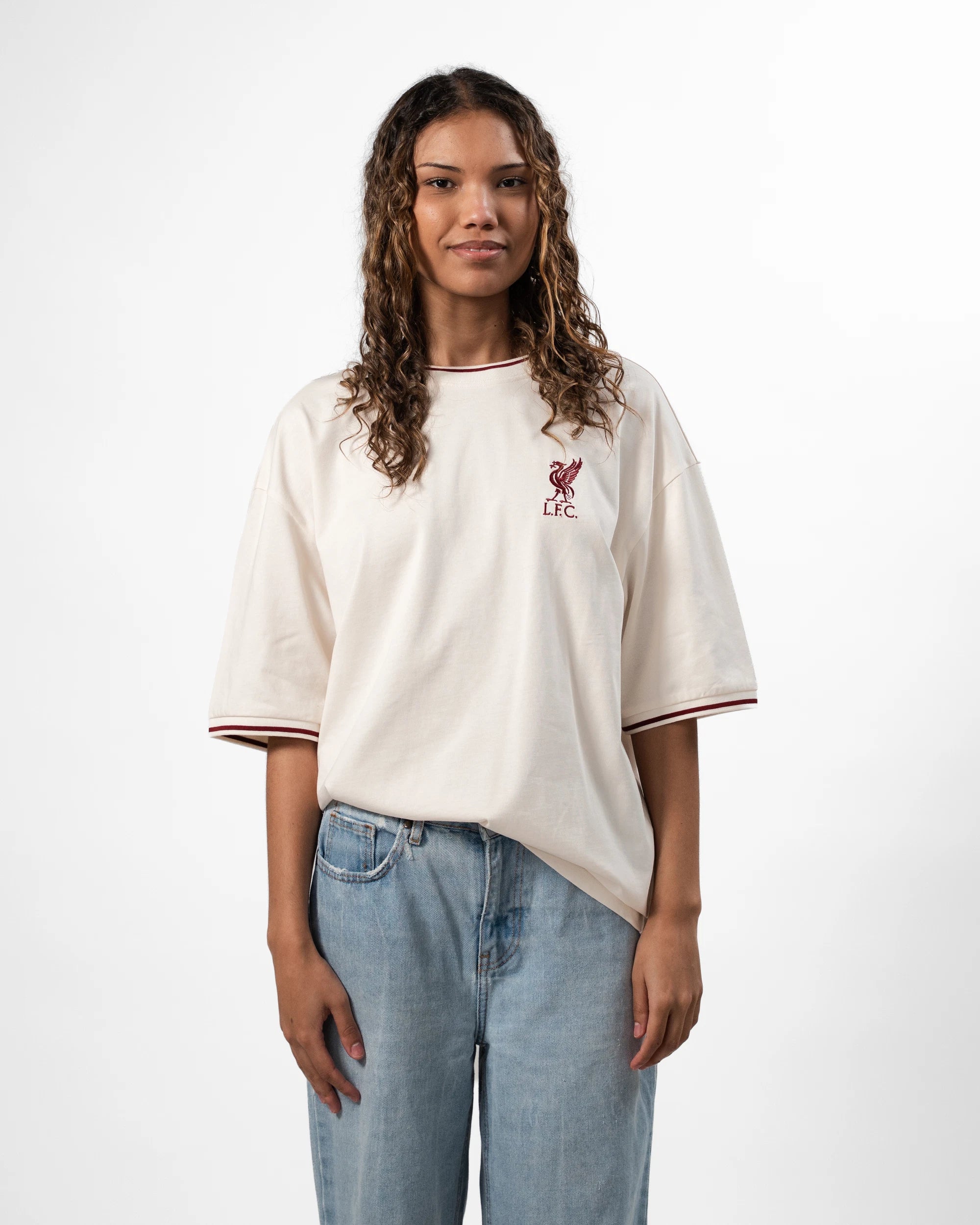 Liverpool Relaxed Crew Tee Ecru