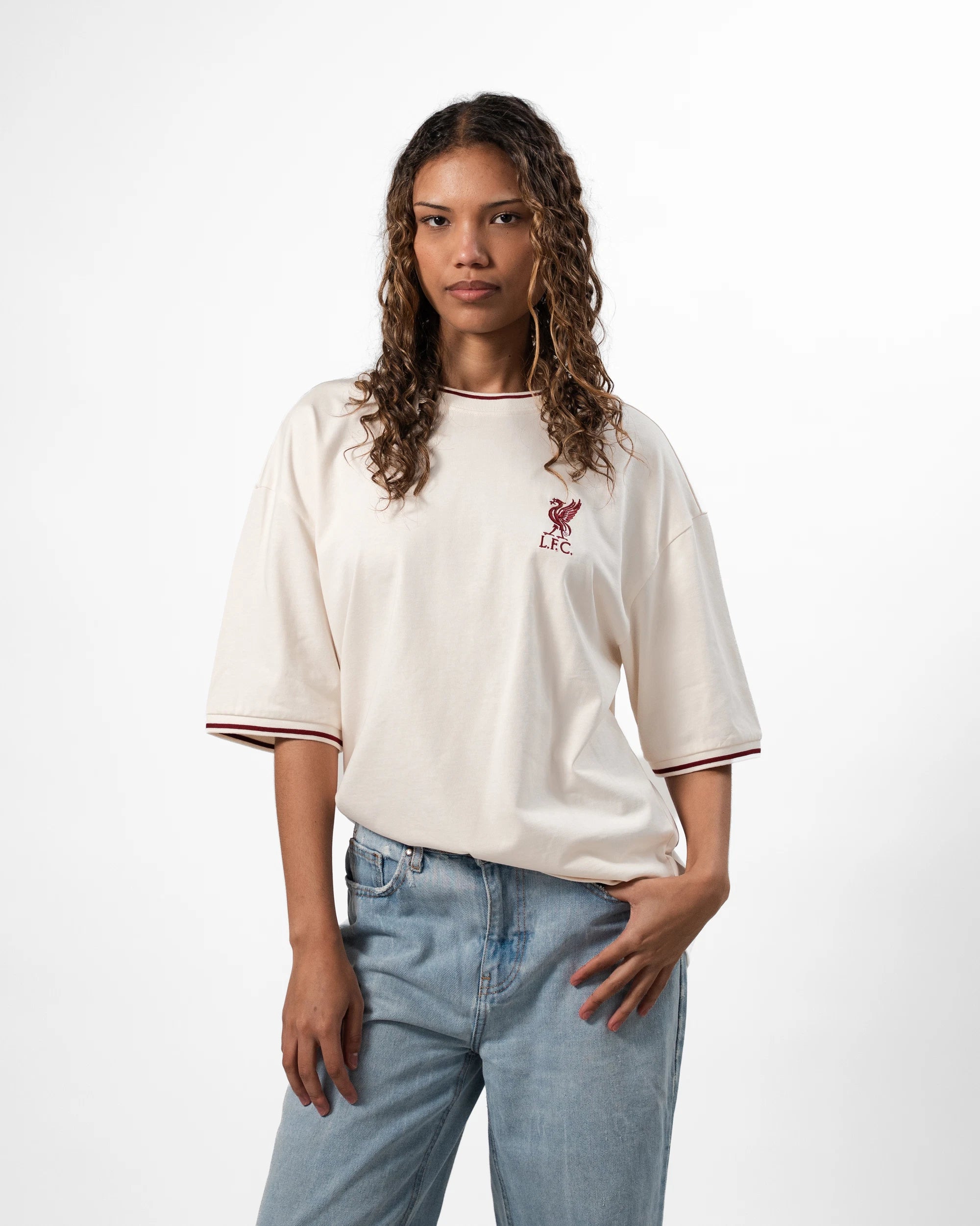 Liverpool Relaxed Crew Tee Ecru