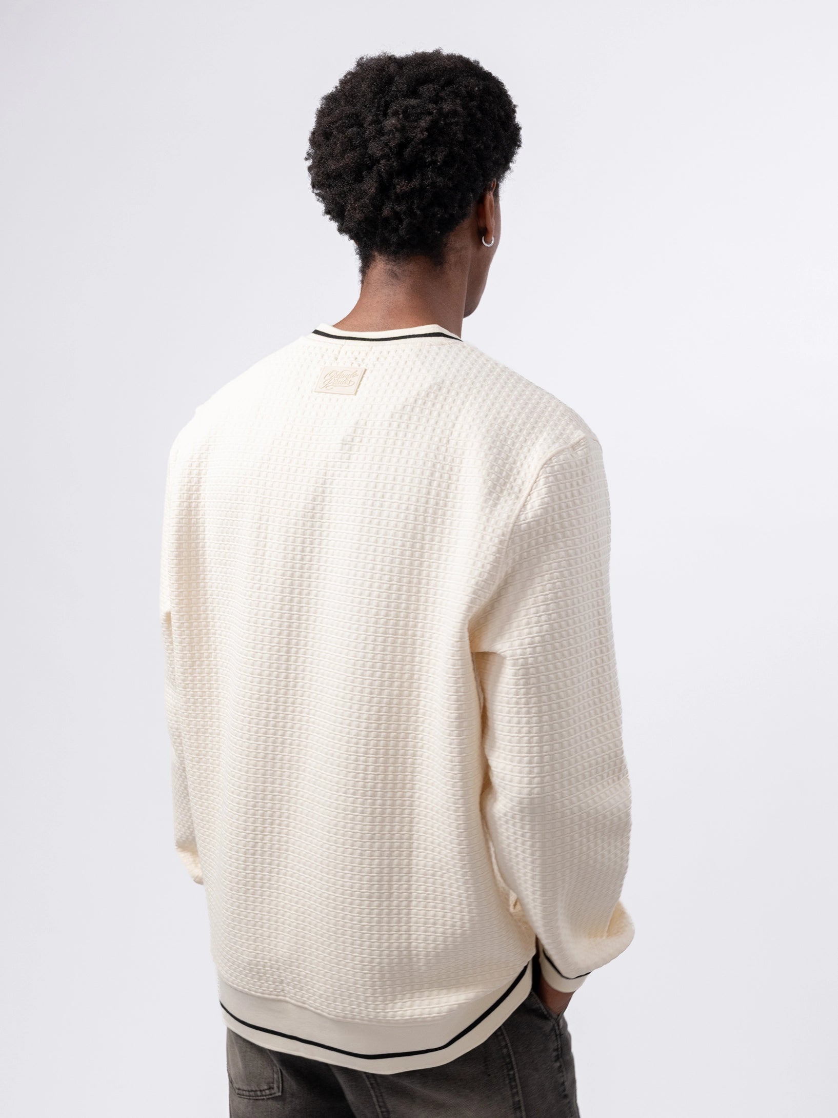 Orlando Pirates V-neck Waffle Sweatshirt White
