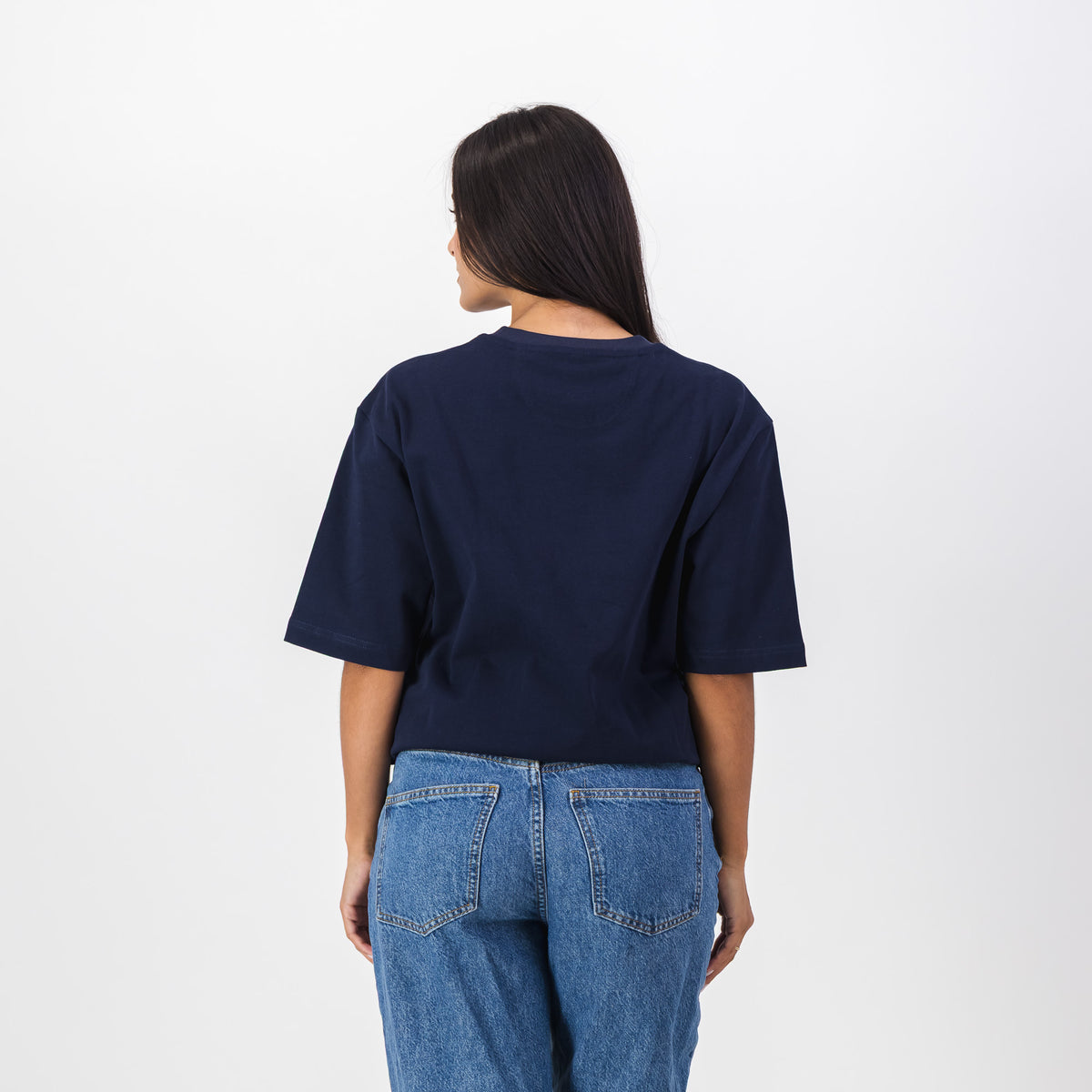 Old School Leisure Classic Boxy T-Shirt Plain Navy