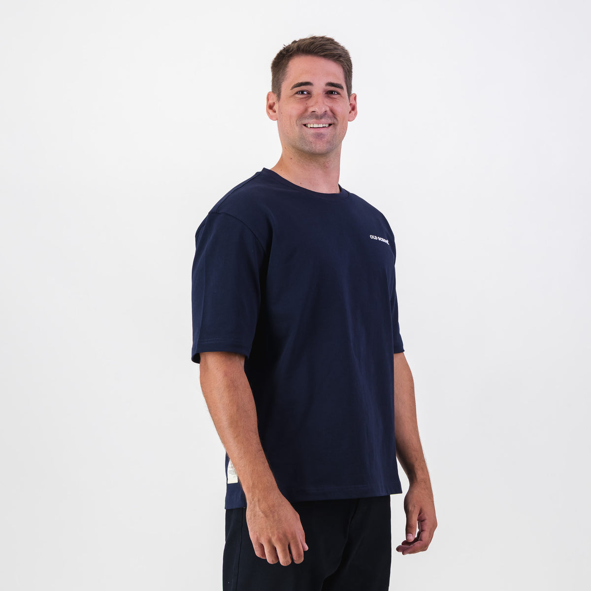 Old School Leisure Classic Boxy T-Shirt Plain Navy