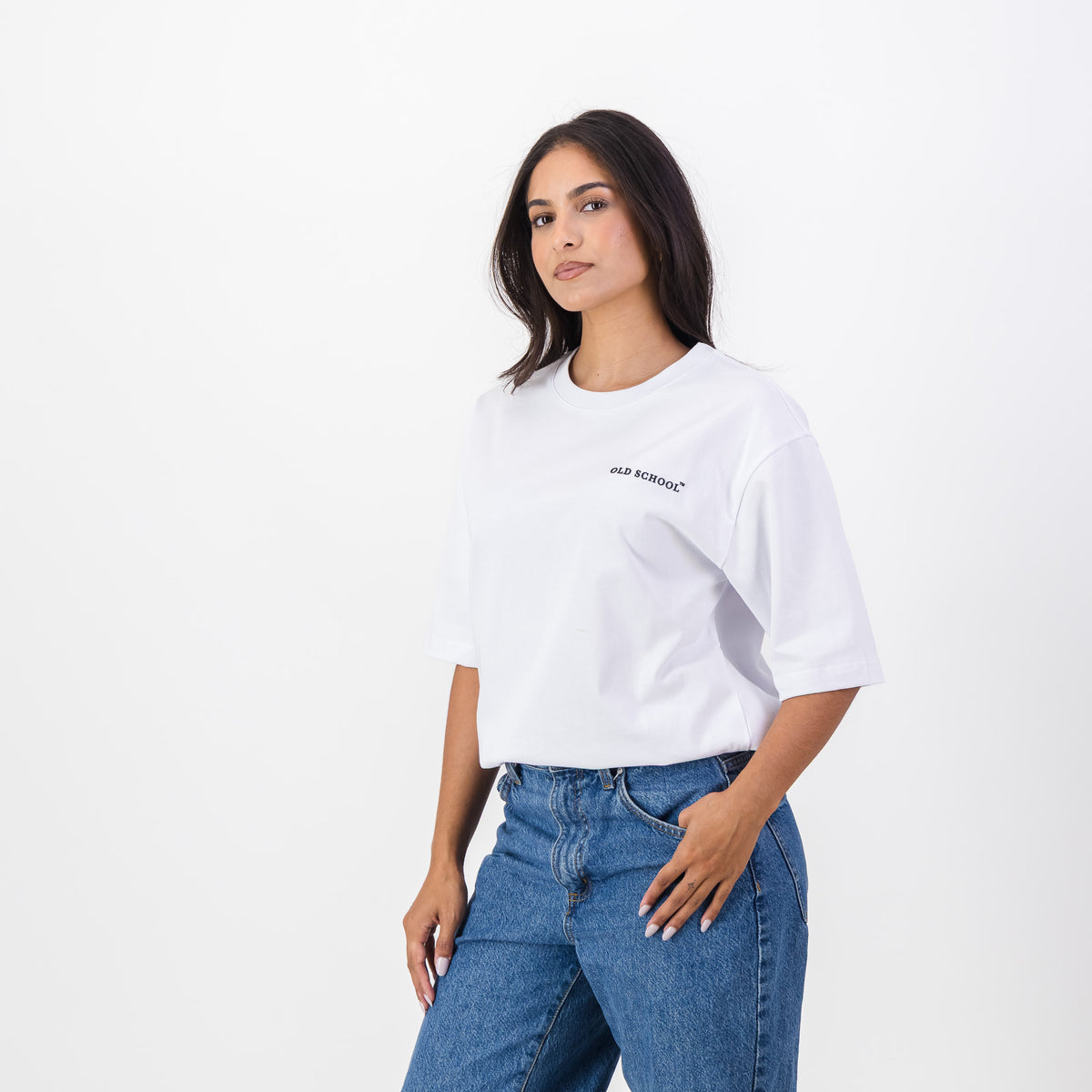 Old School Leisure Classic Boxy T-Shirt-White