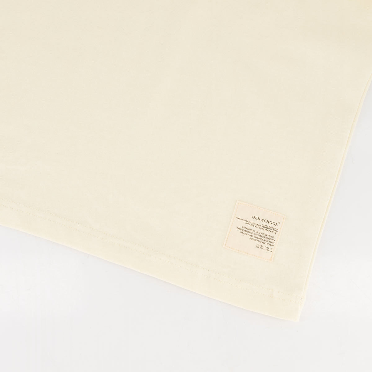 Old School Leisure Protea Woven Badge Relaxed T-Shirts Ivory