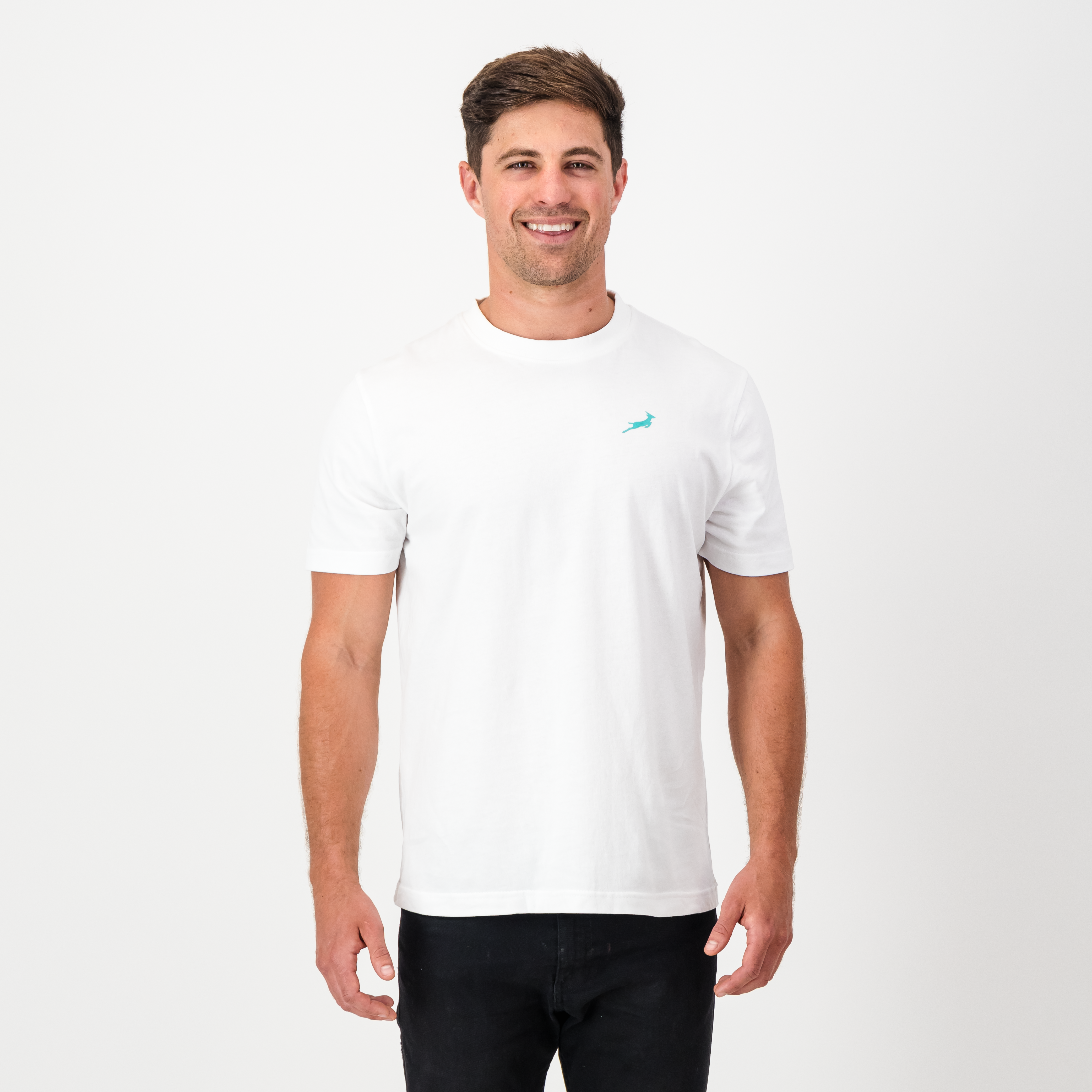 Classic Springbok Crew Tee-White