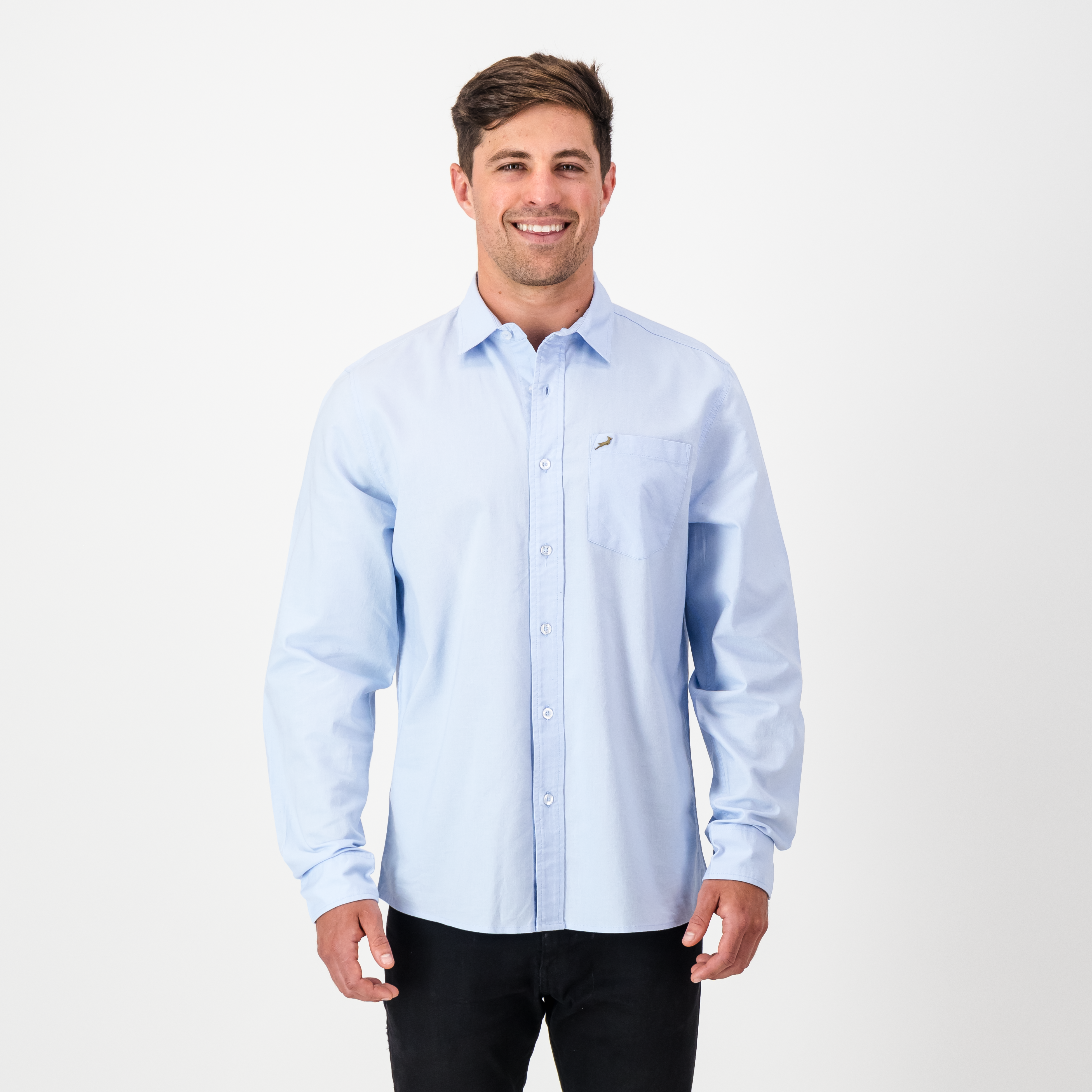 OS Springboks Classic Oxford Shirt-Money Blue