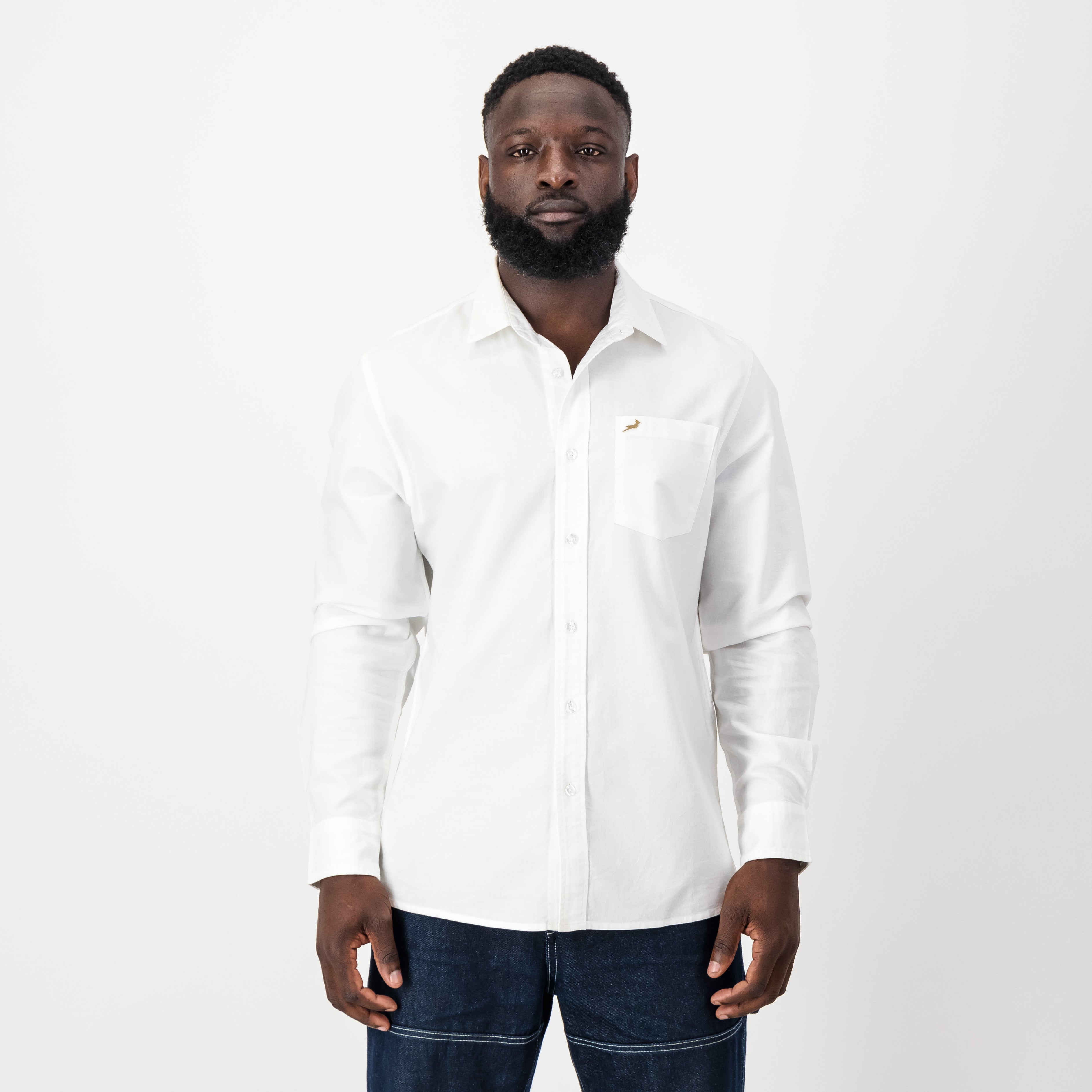 OS Springboks Classic Oxford Shirt-White