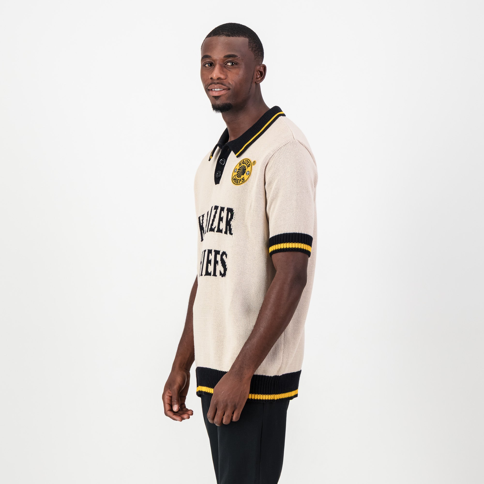 Kaizer Chiefs SS Knitted Jersey-Ivory