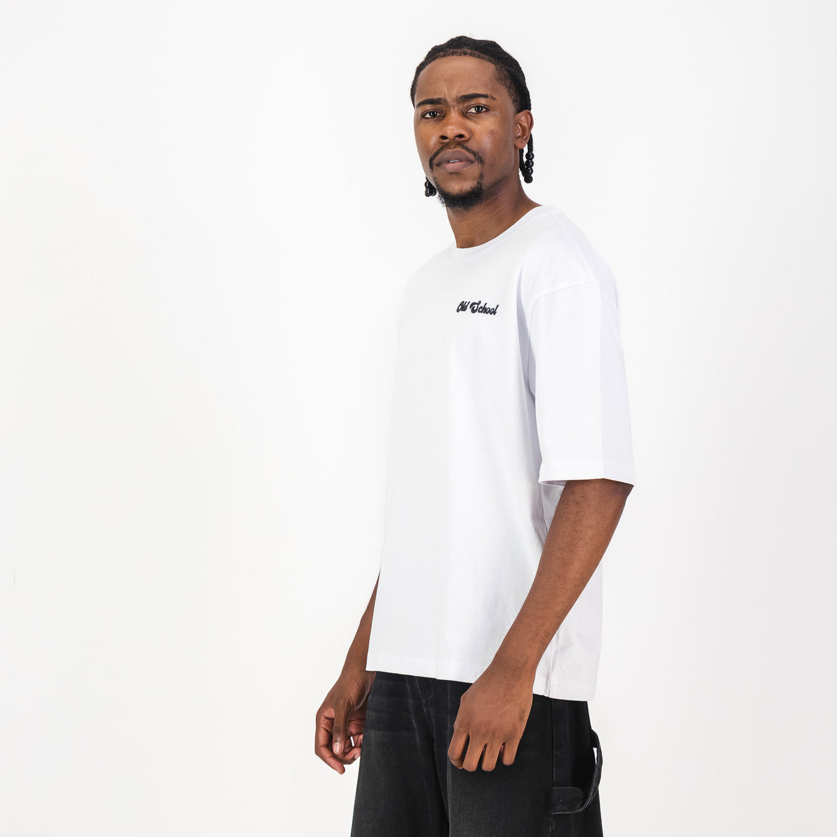 Old School Leisure Men Tops Boxy Tee Soweto HQ White