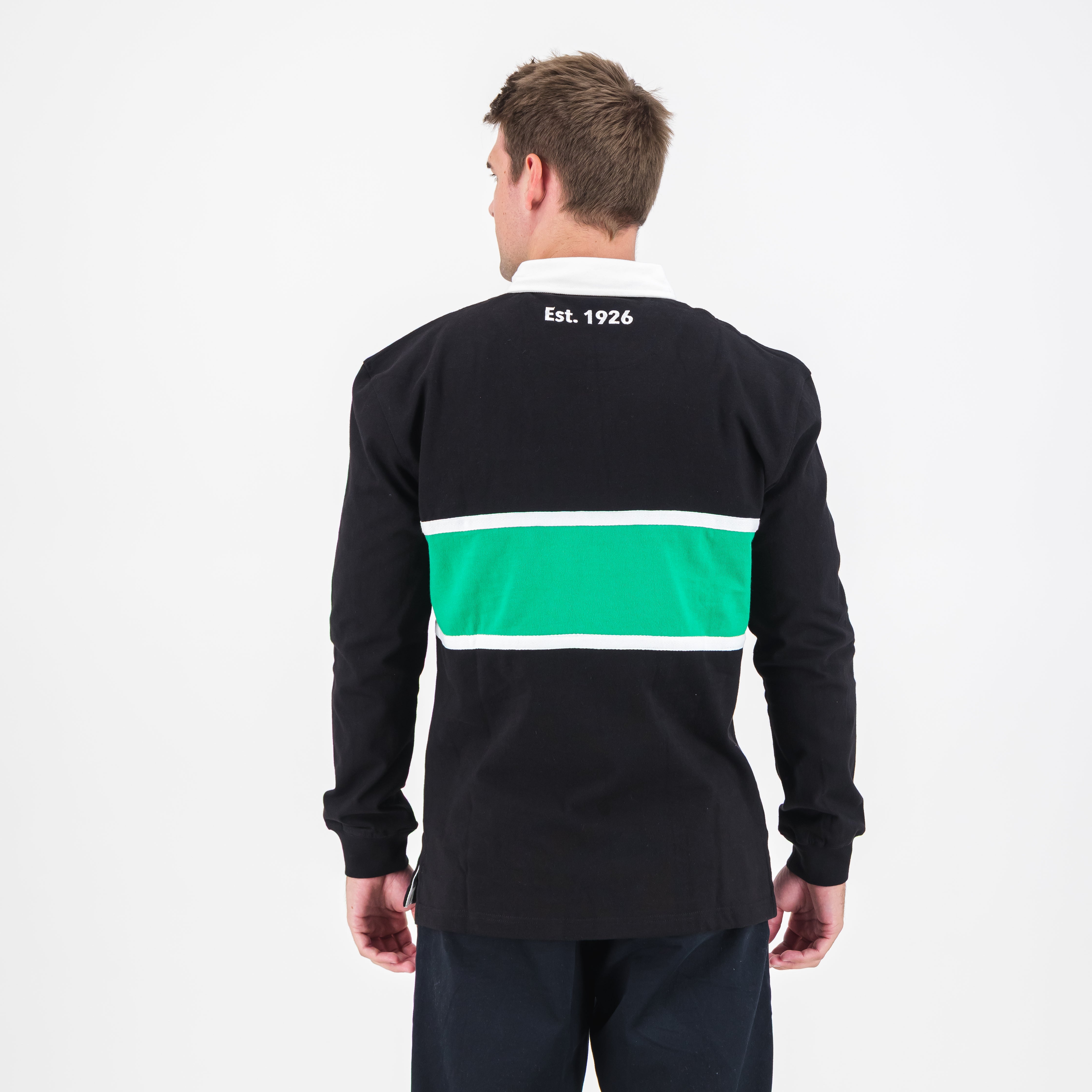 Pearson High School Tops LS Rugby Jersey Cut & Sew Em Black