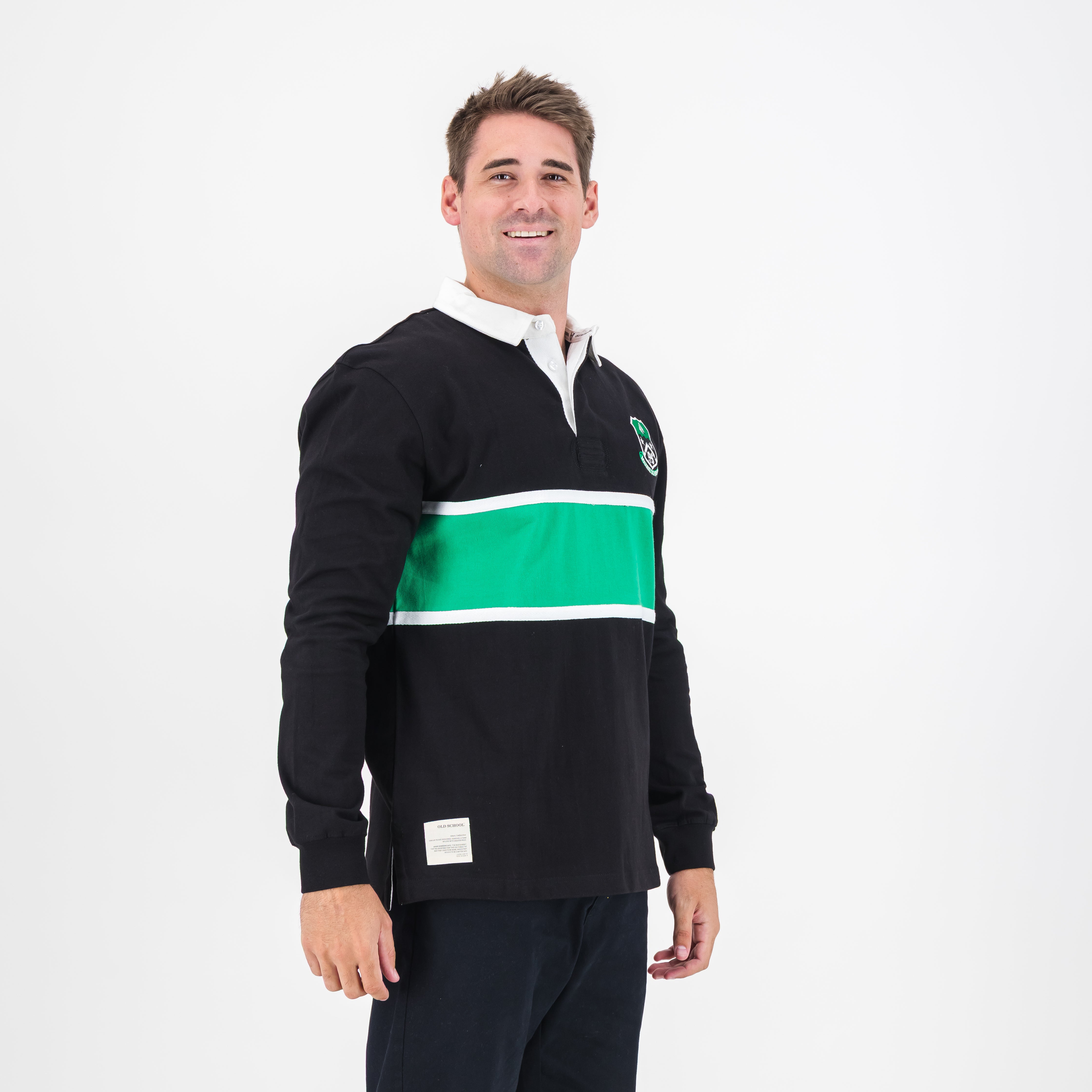 Pearson High School Tops LS Rugby Jersey Cut & Sew Em Black