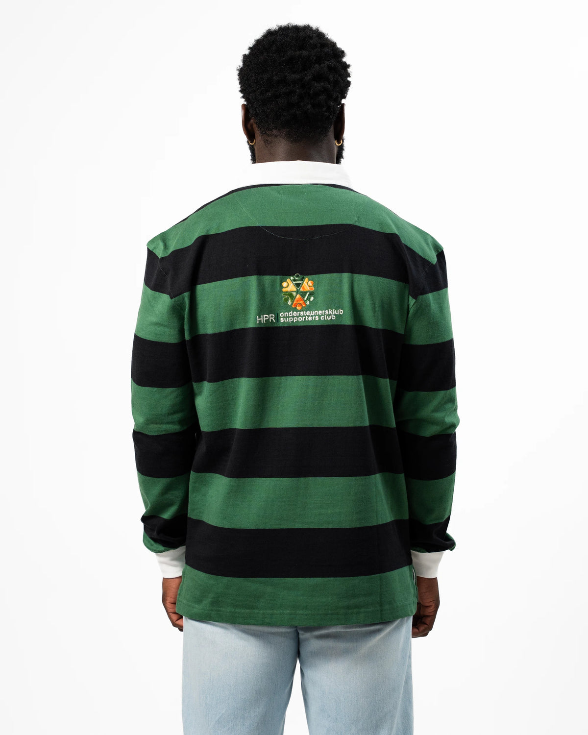 Schools Hoerskool Piet Retief Long Sleeve Rugby Jersey 8x8 YD Stripe Green&Black