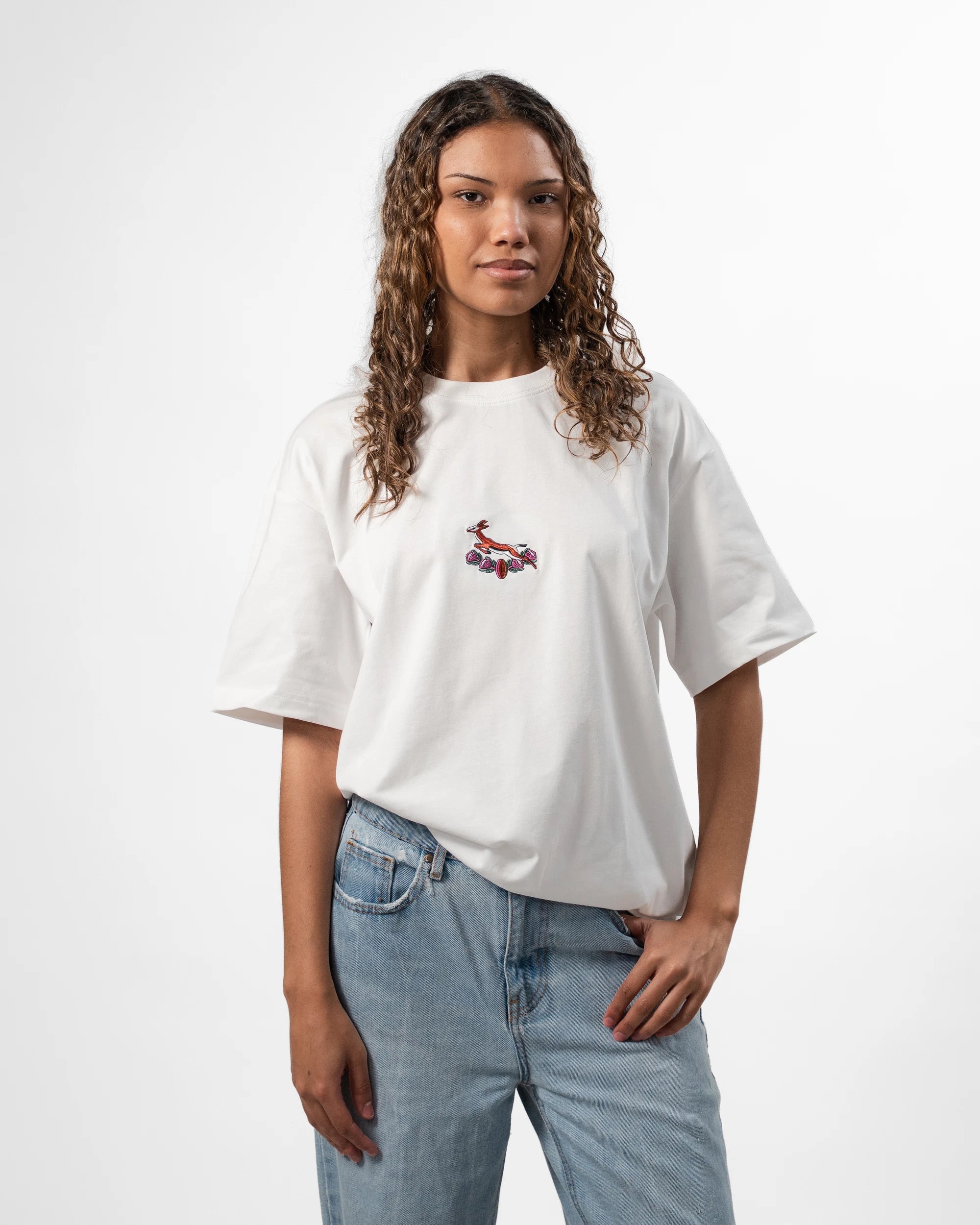 Springboks 95 Embroidery Relaxed Tee White