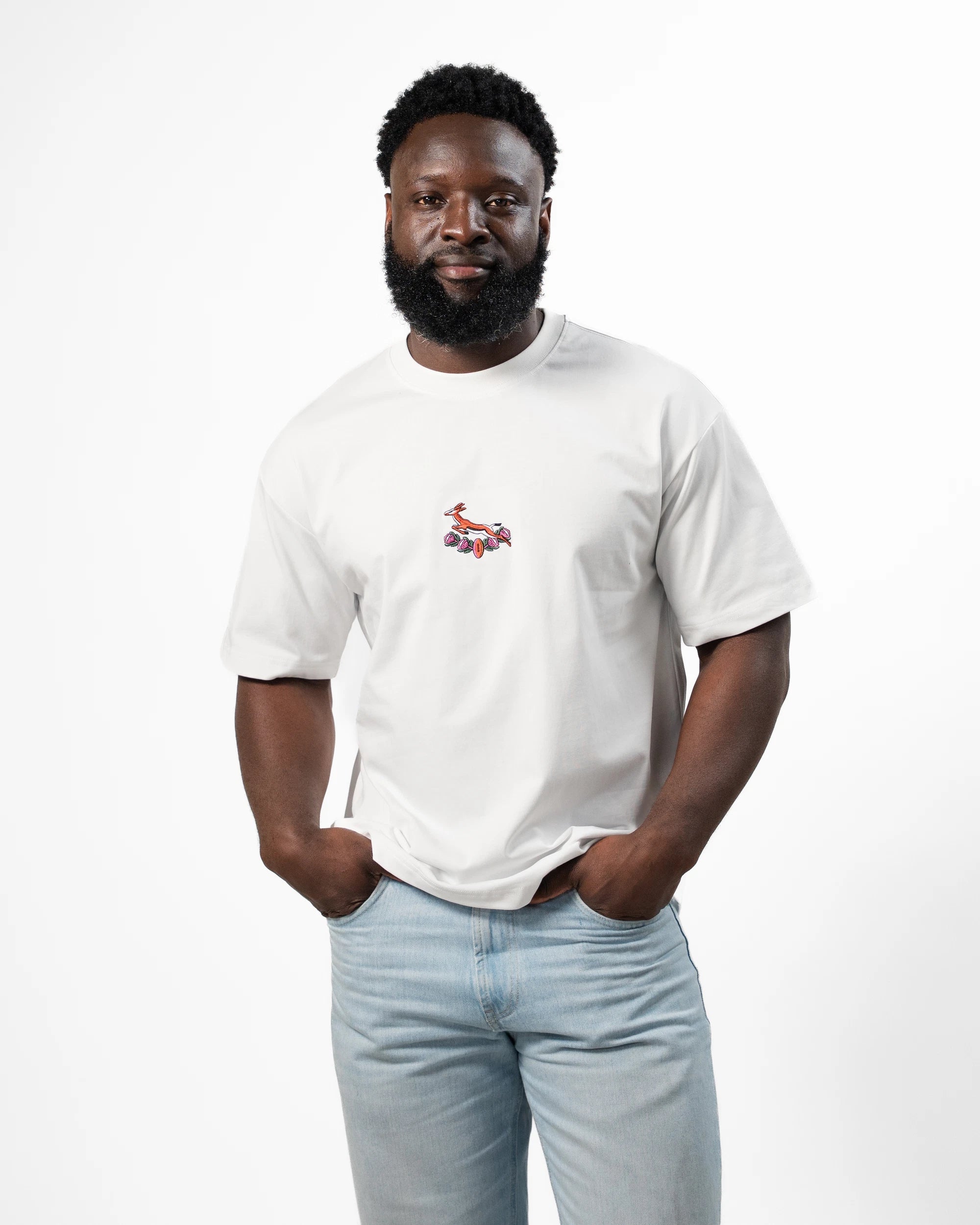Springboks 95 Embroidery Relaxed Tee White