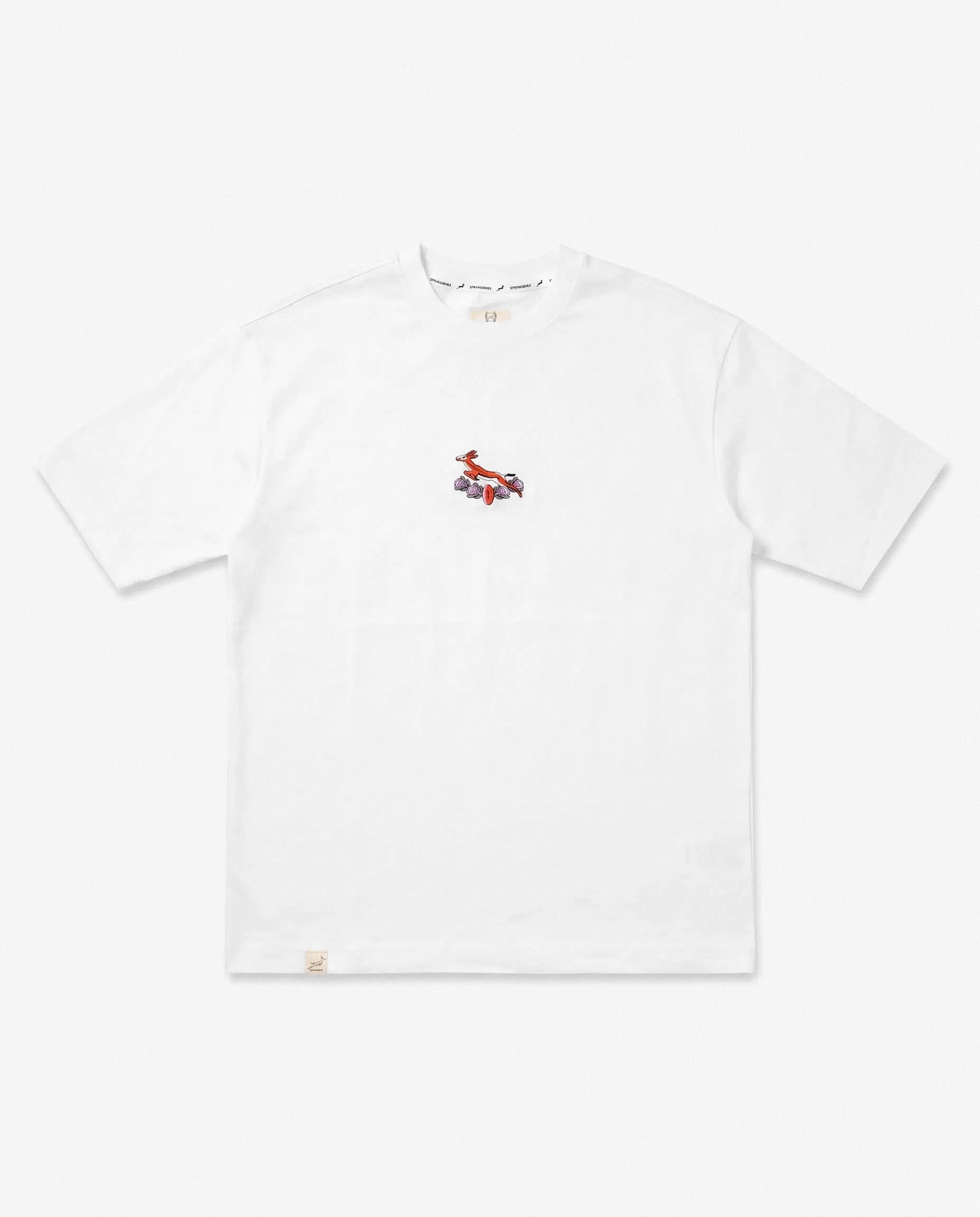 Springboks 95 Embroidery Relaxed Tee White