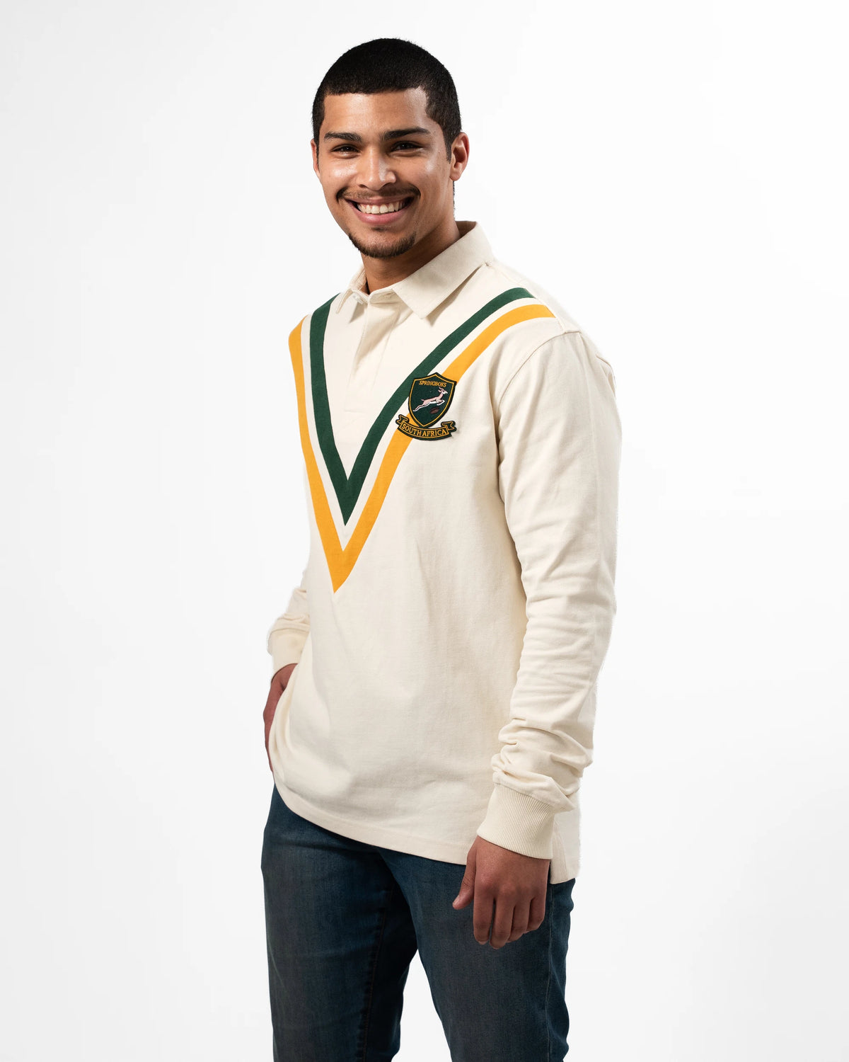 Springboks Heritage V LS Rugby Jersey