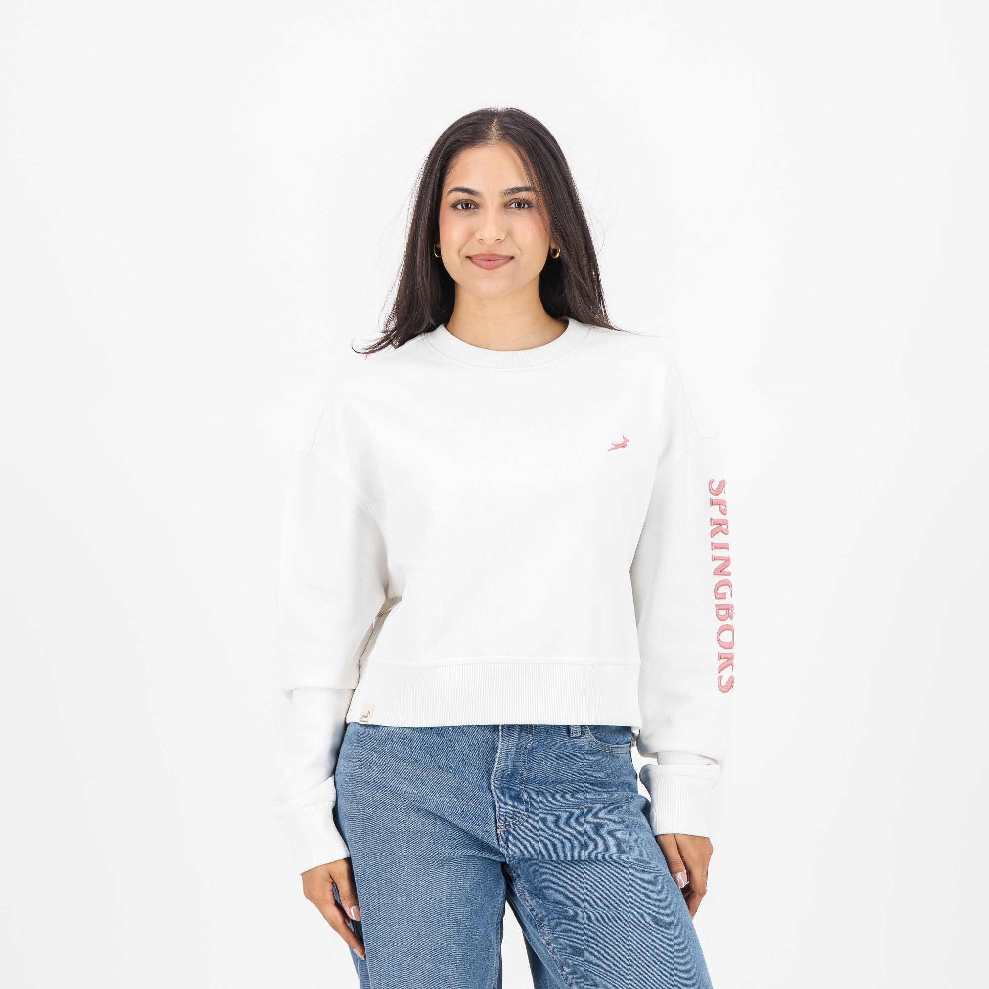 Springboks Ladies Heritage Crew Sweat White