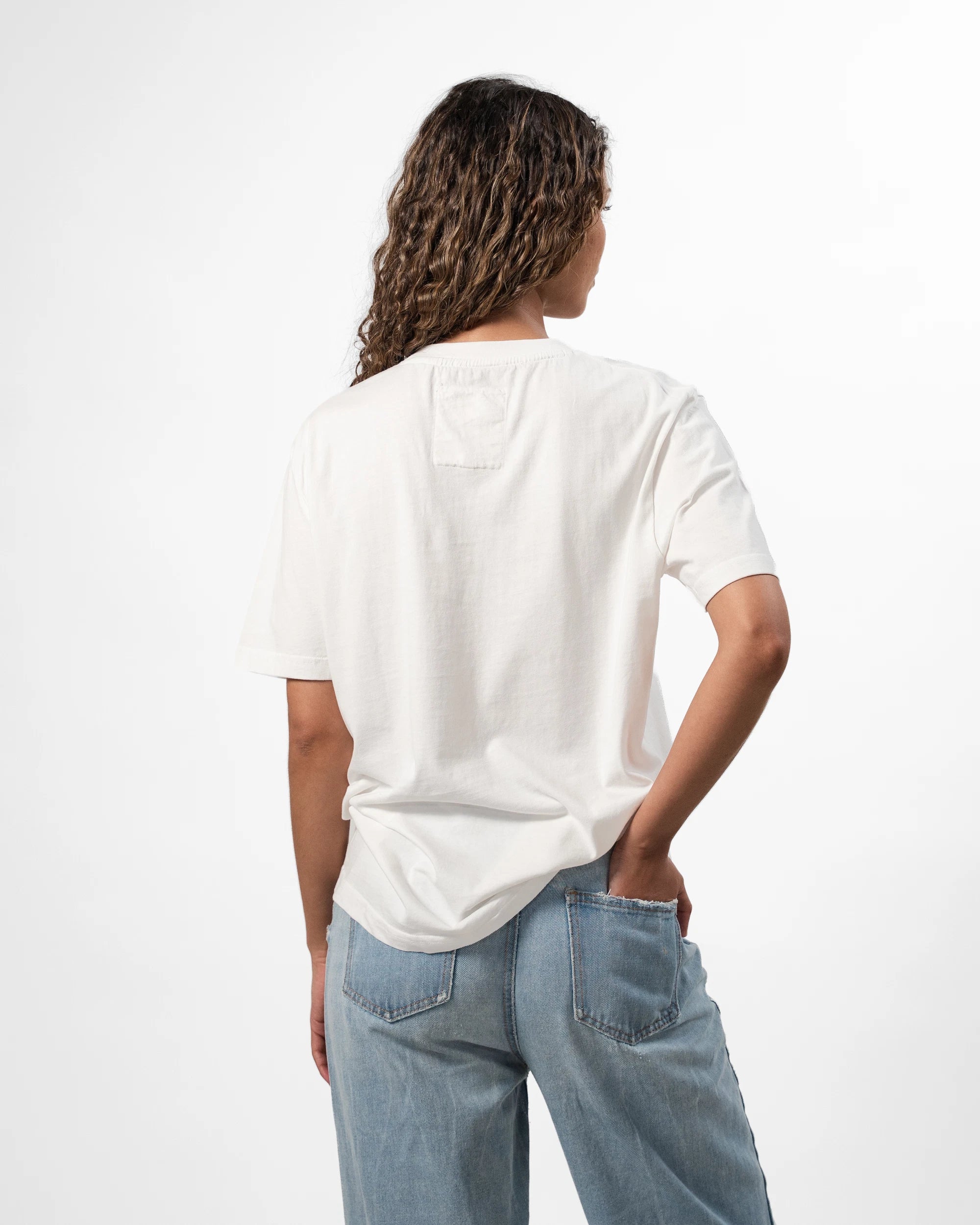 Springboks SML EMB Bok Regular Crew Tee-White